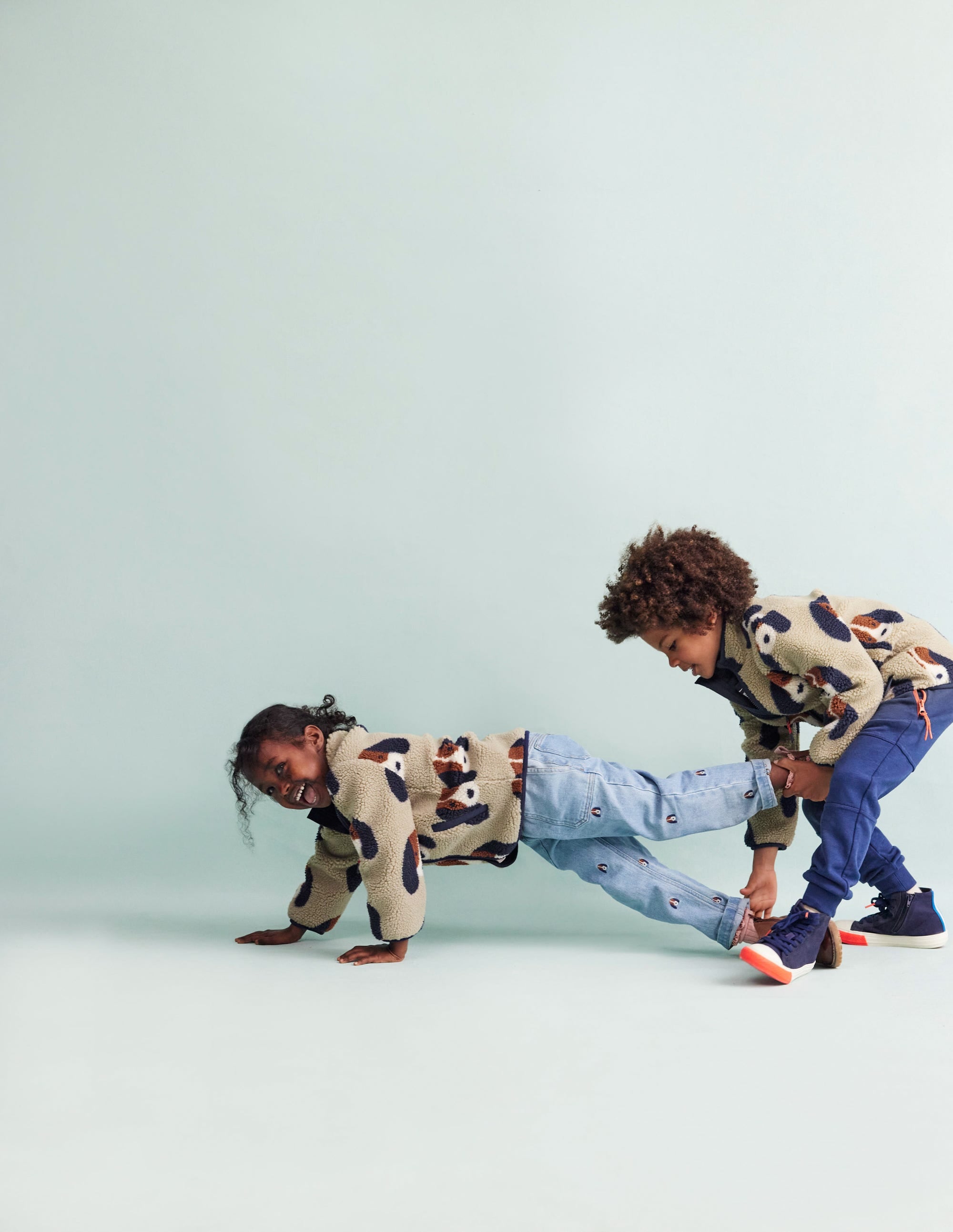 Cosy Borg Jacket-Oatmeal Pups - Image 11