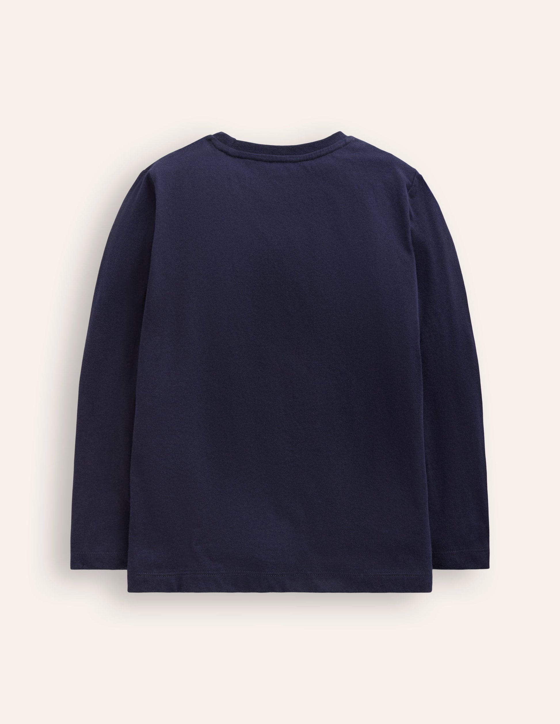 Boucle Detail T-shirt-College Navy Planets-2
