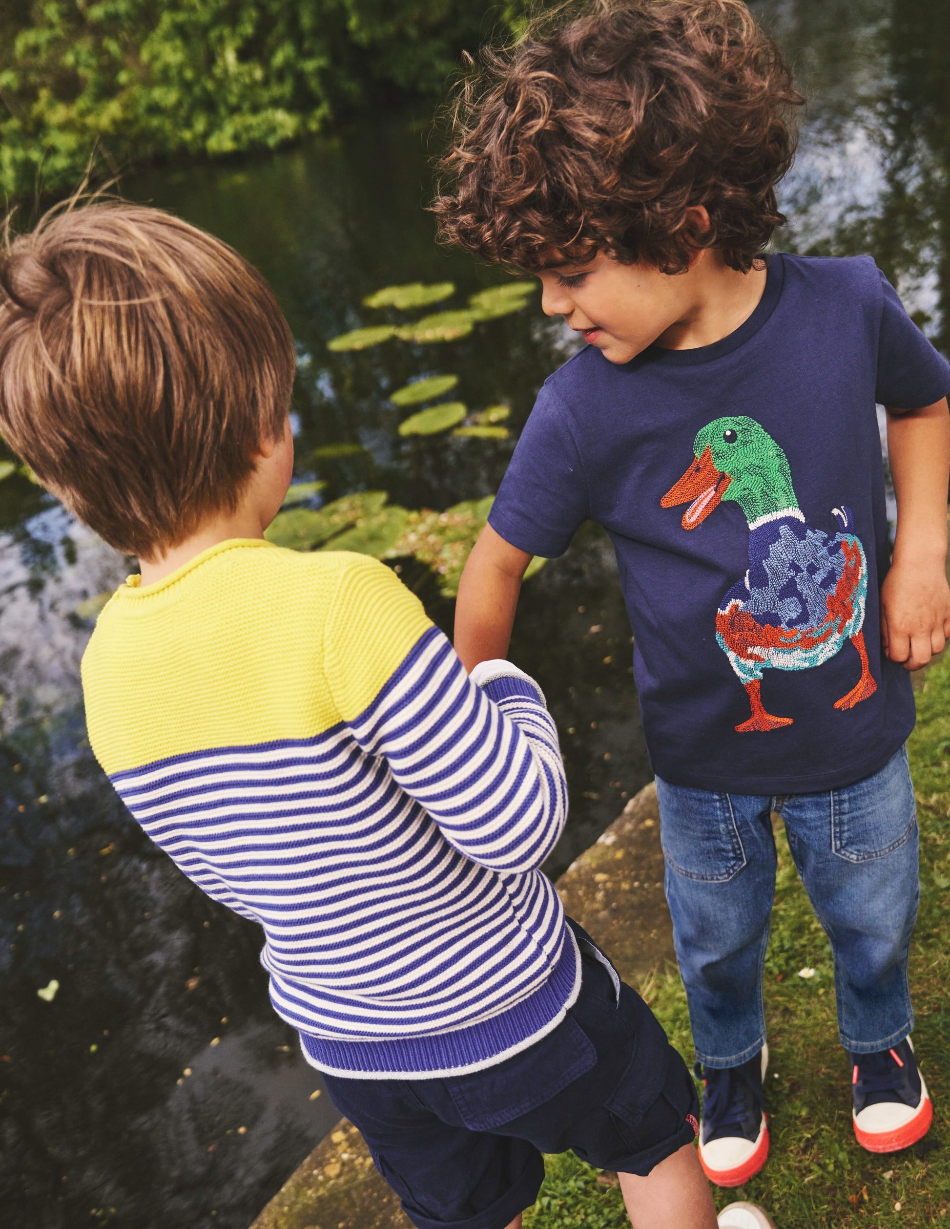 Superstitch Animal T-shirt-College Navy Duck-4