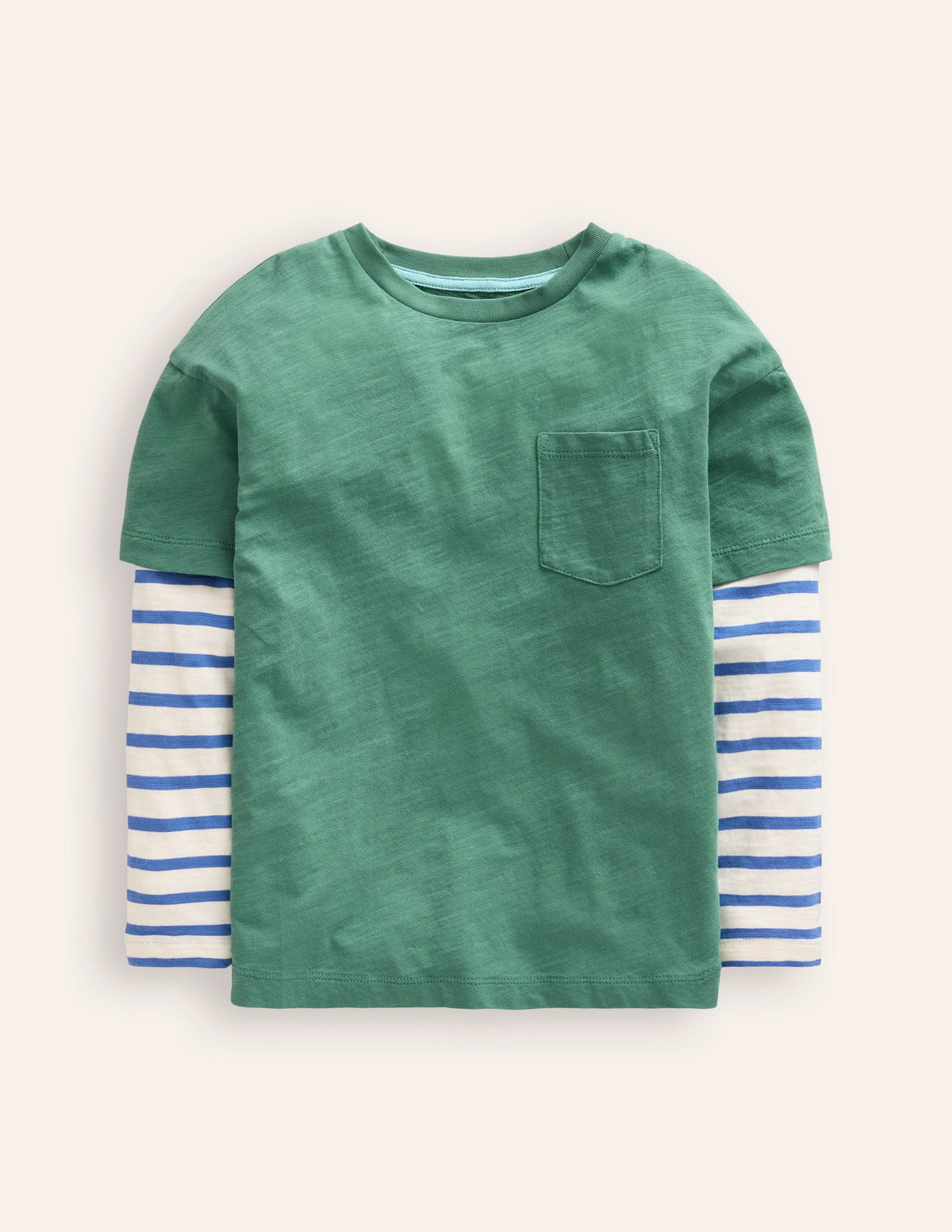 Mock Sleeve T-Shirt-Spruce Green - Image 1