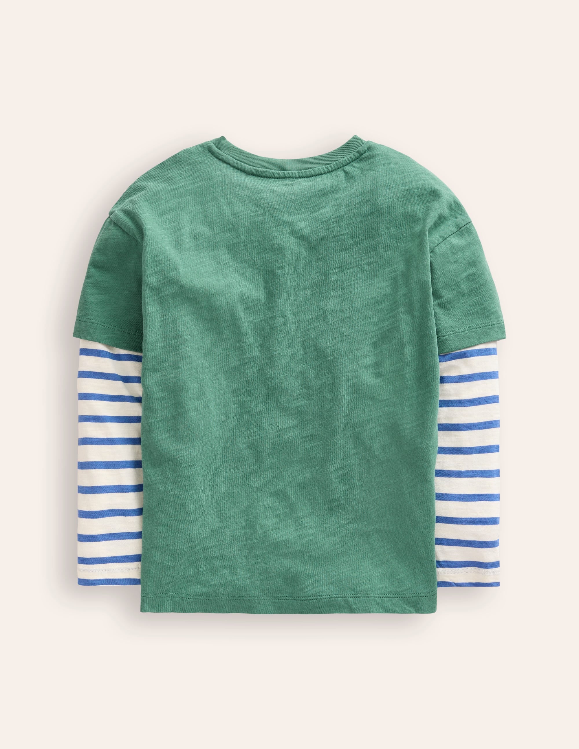 Mock Sleeve T-Shirt-Spruce Green - Image 2