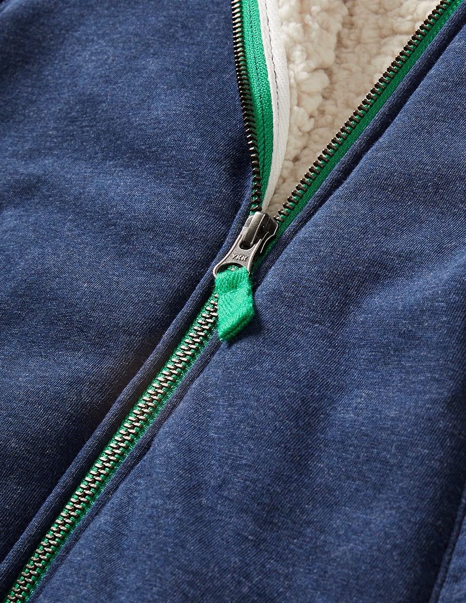 Shaggy-Lined Hoodie-College Navy Marl - Image 3