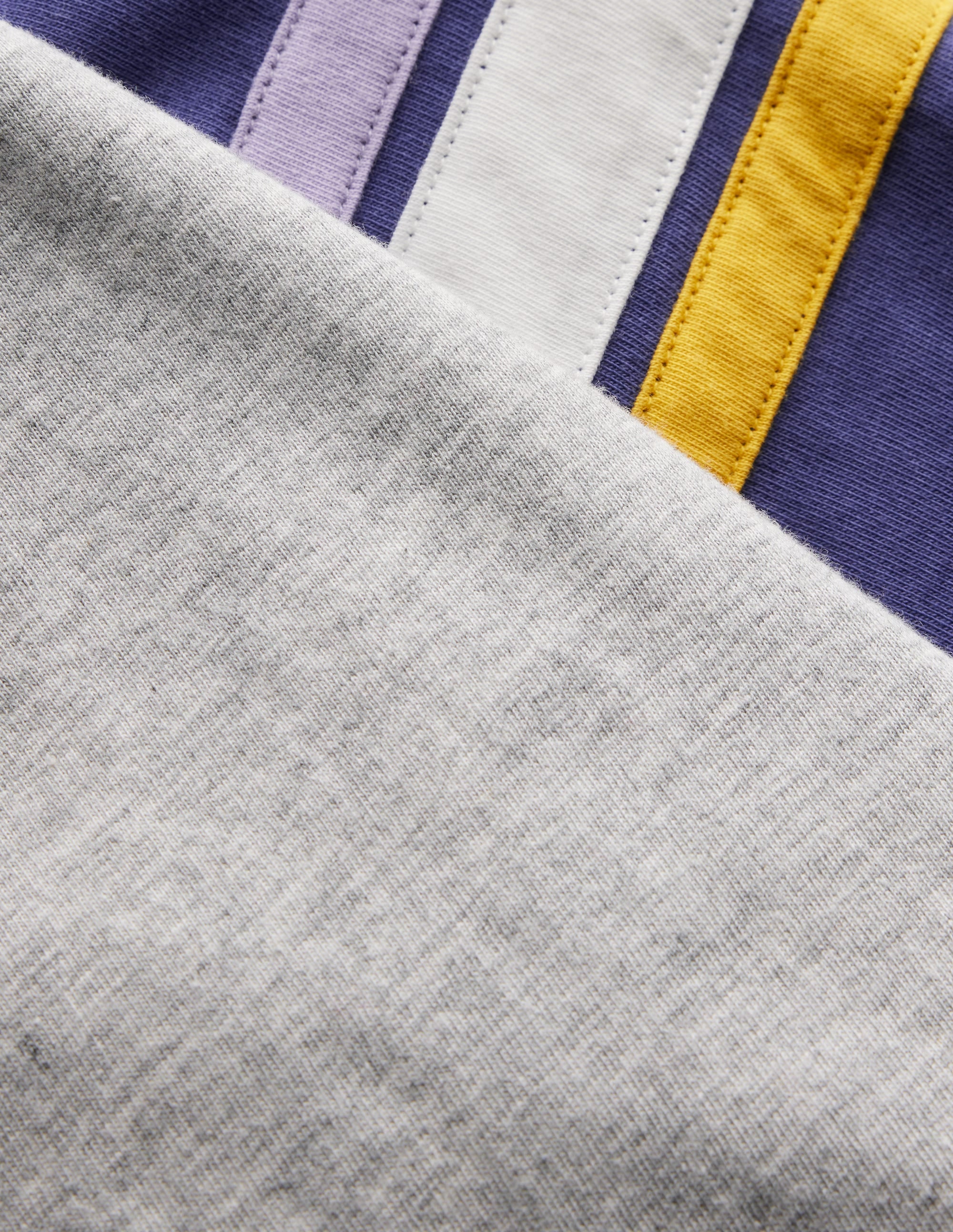 Long Sleeve Raglan T-shirt-Grey Marl/ Starboard Blue - Image 3