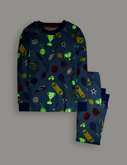 Snug Glow-in-the-dark Pyjamas-Blue Sport-4