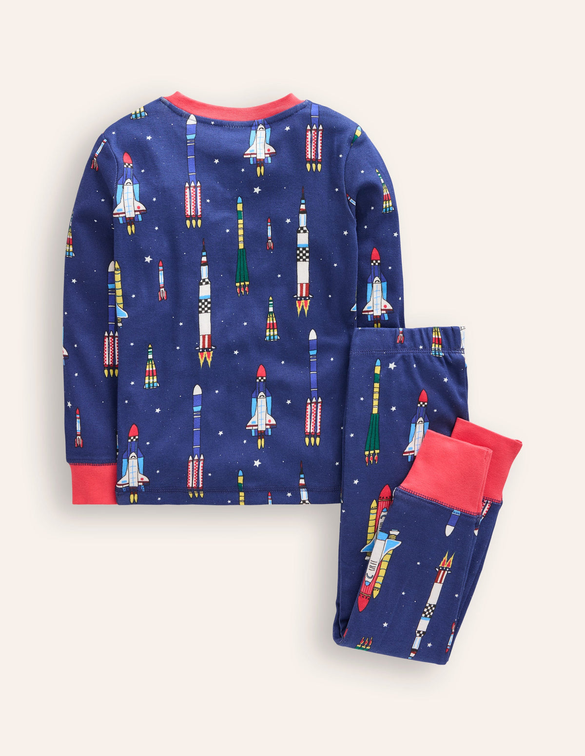 Snug Glow-in-the-dark Pyjamas-Starboard Blue Rockets - Image 2