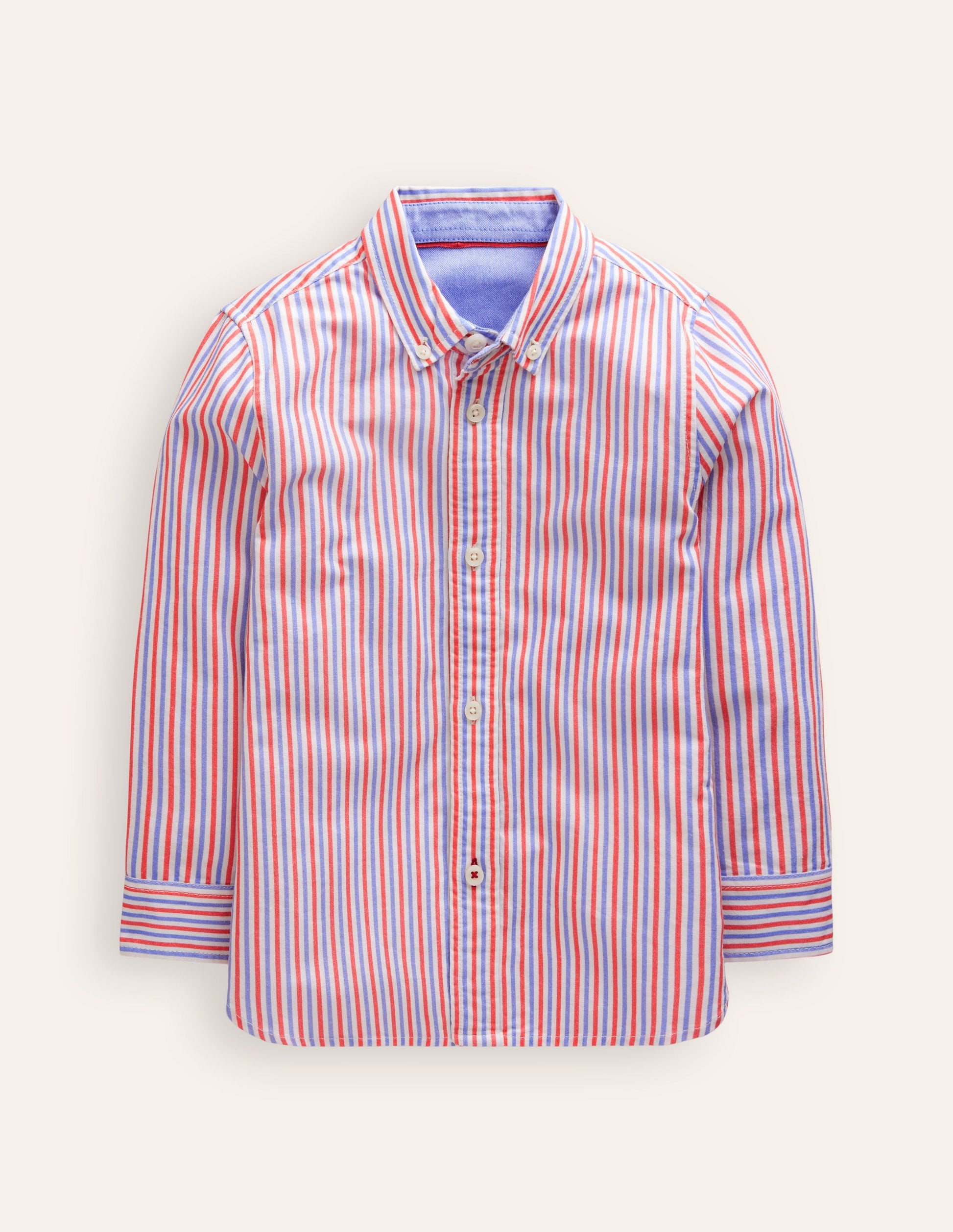 Oxford Shirt-Poppy Red/Blue Stripe-6