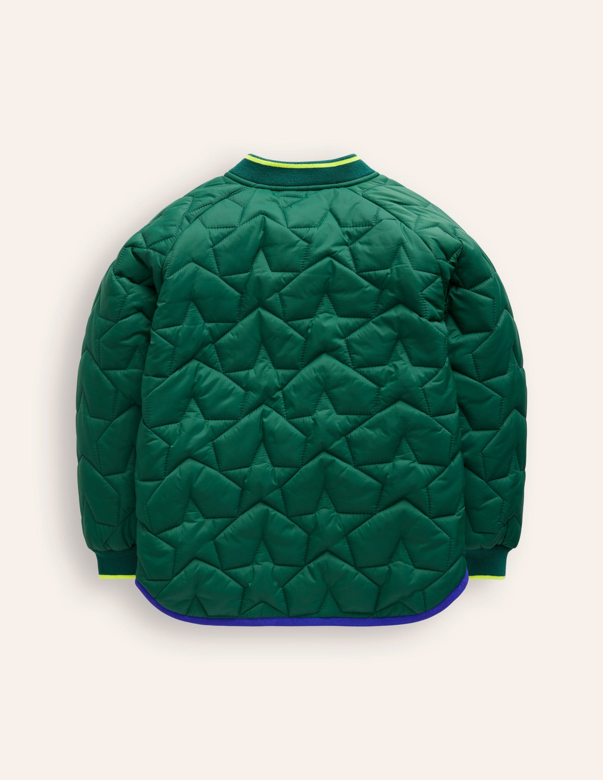 Quilted Bomber Jacket-Jewel Green-2