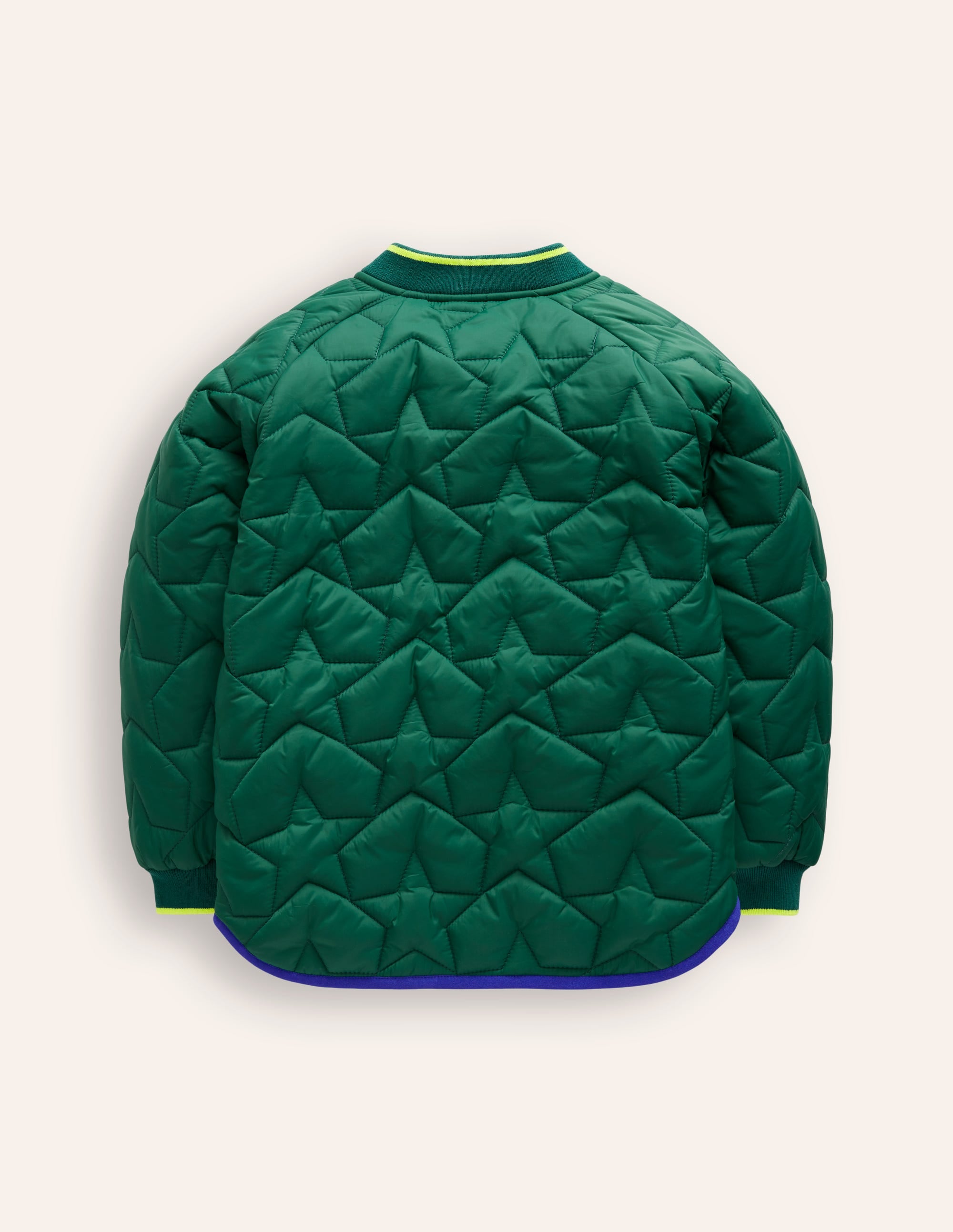 Quilted Bomber Jacket-Jewel Green - Image 2