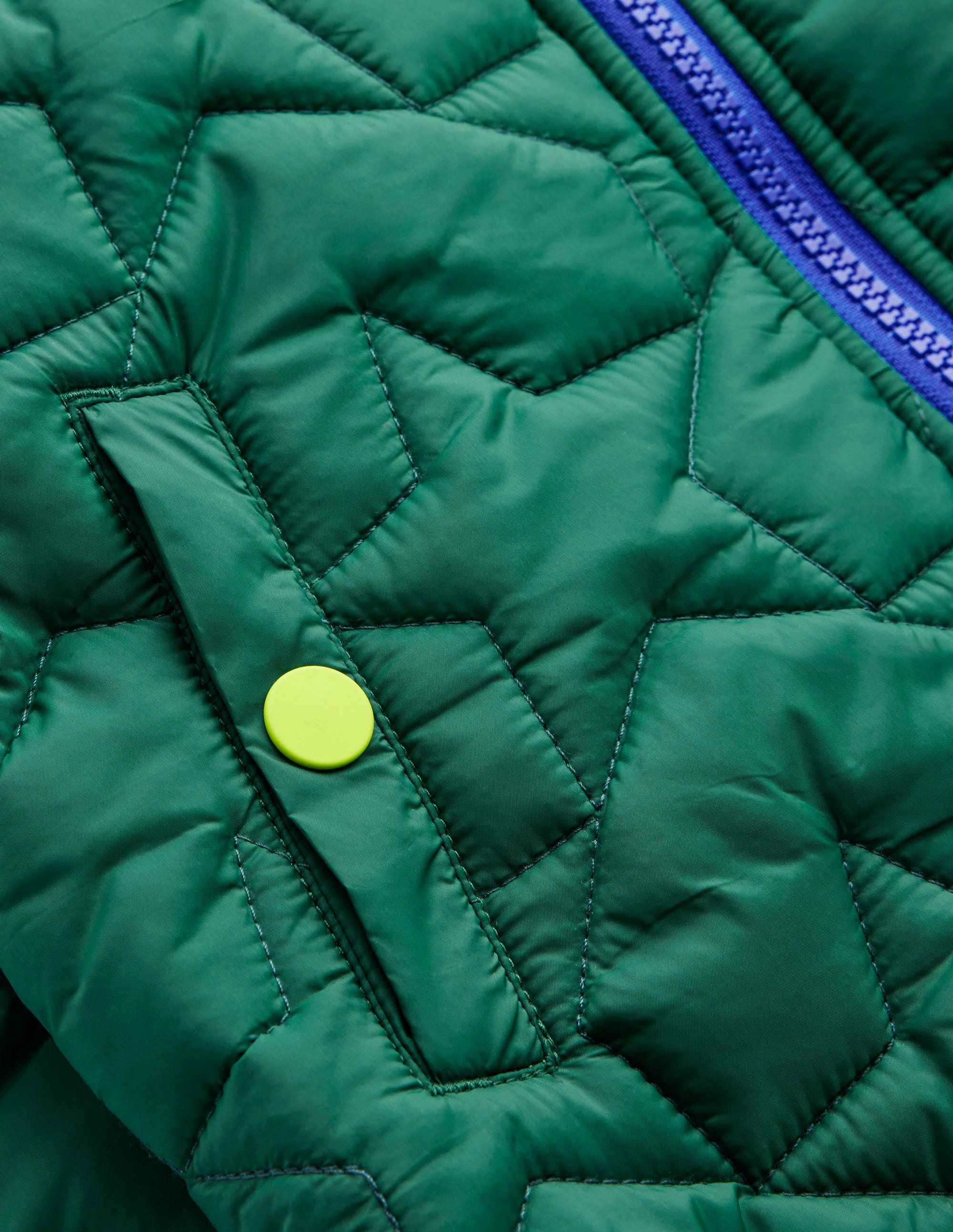 Quilted Bomber Jacket-Jewel Green - Image 3