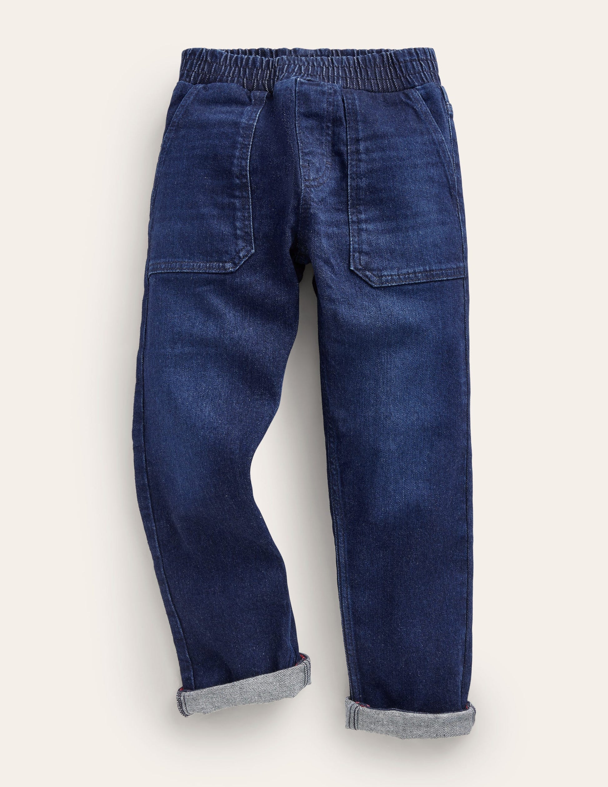 Pull-On Jeans-Dark Wash-1