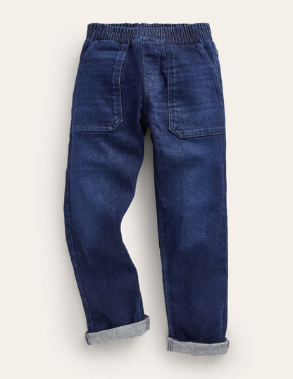 Pull-On Jeans-Dark Wash-1