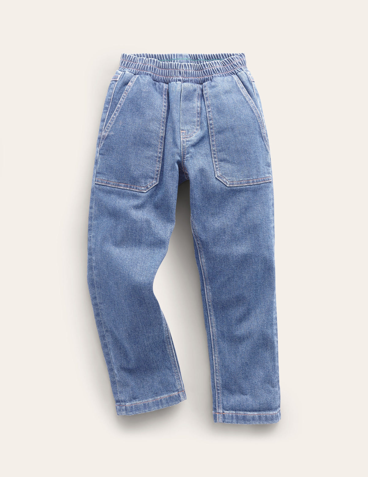 Pull-On Jeans-Mid Wash - Image 1