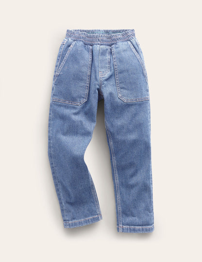 Pull-On Jeans-Mid Wash-1