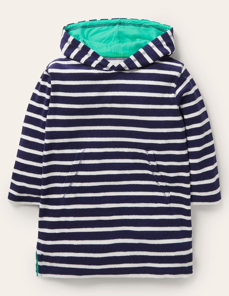 Towelling Throw-on-College Navy/White-1