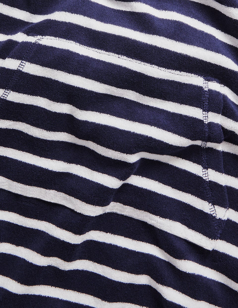 Towelling Throw-on-College Navy/White-3