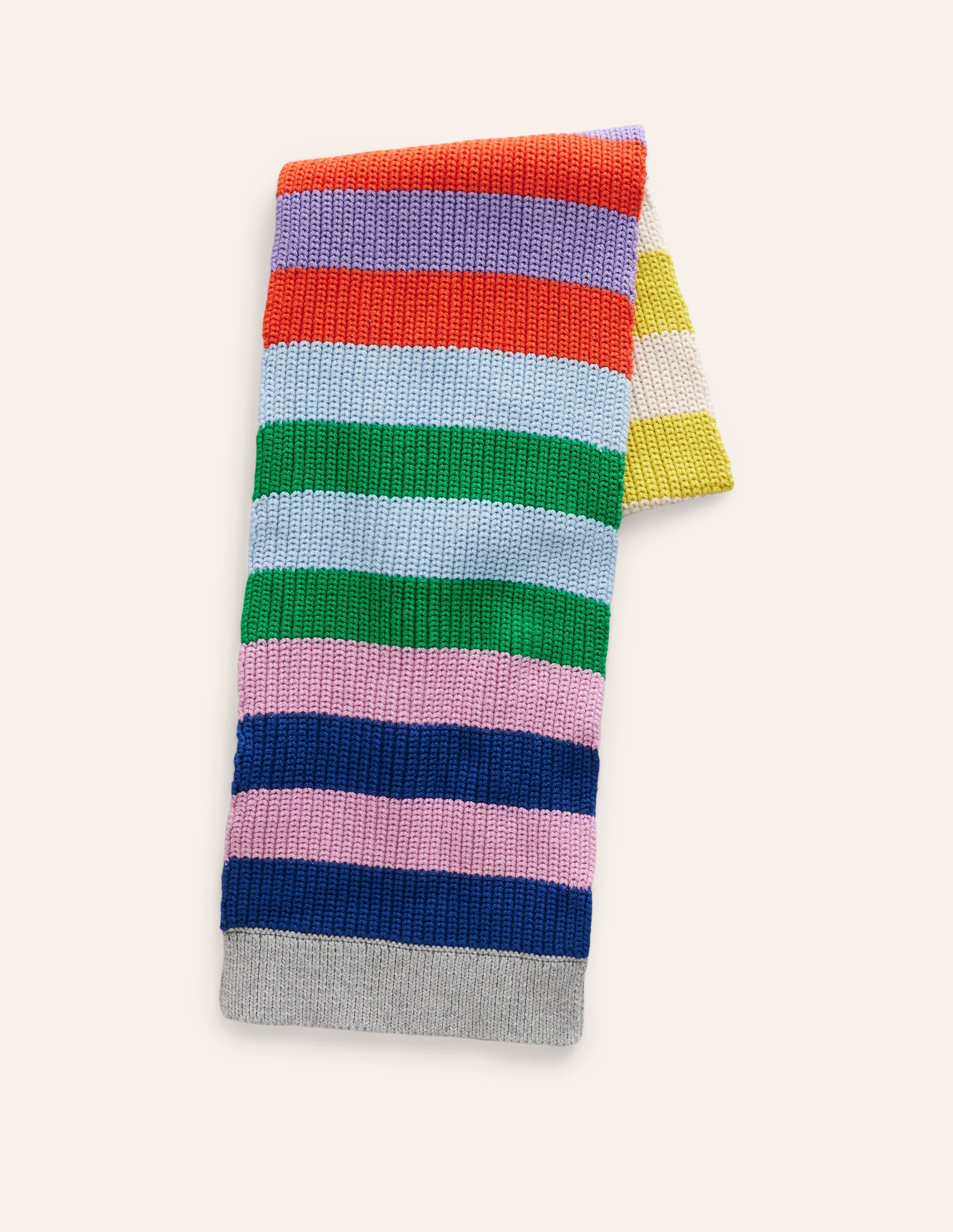 Colour Block Stripe Scarf-Multi - Image 1