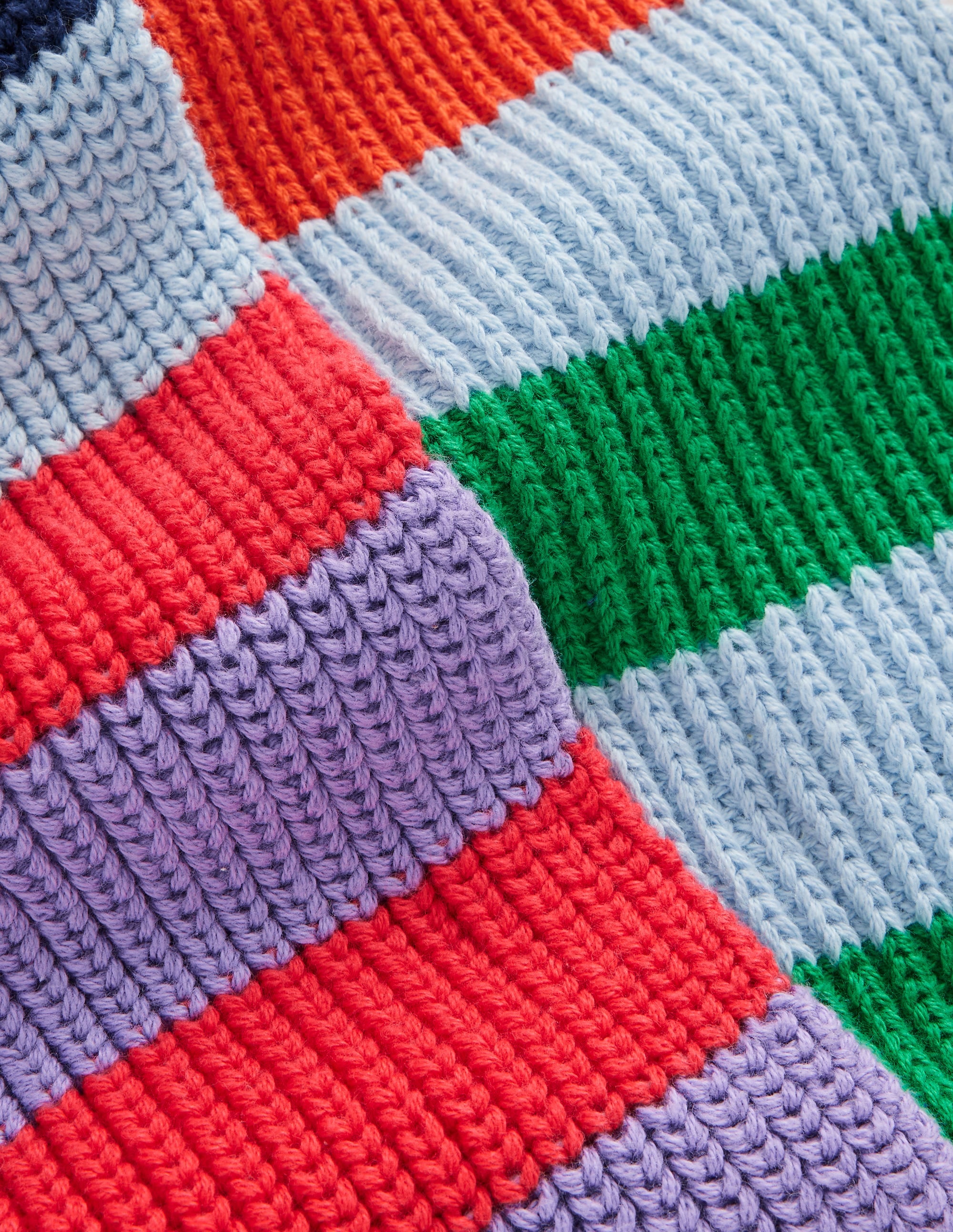 Colour Block Stripe Scarf-Multi - Image 3