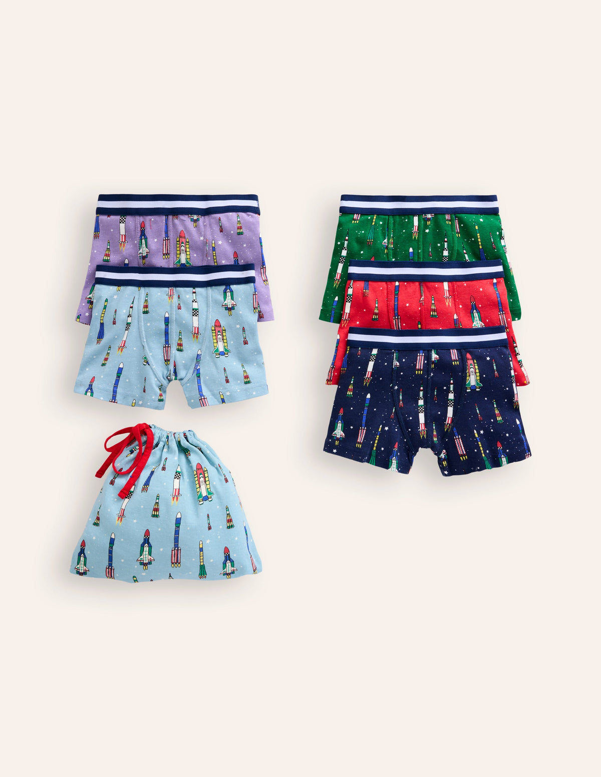 Boxers 5 Pack-Multi Rockets - Image 1