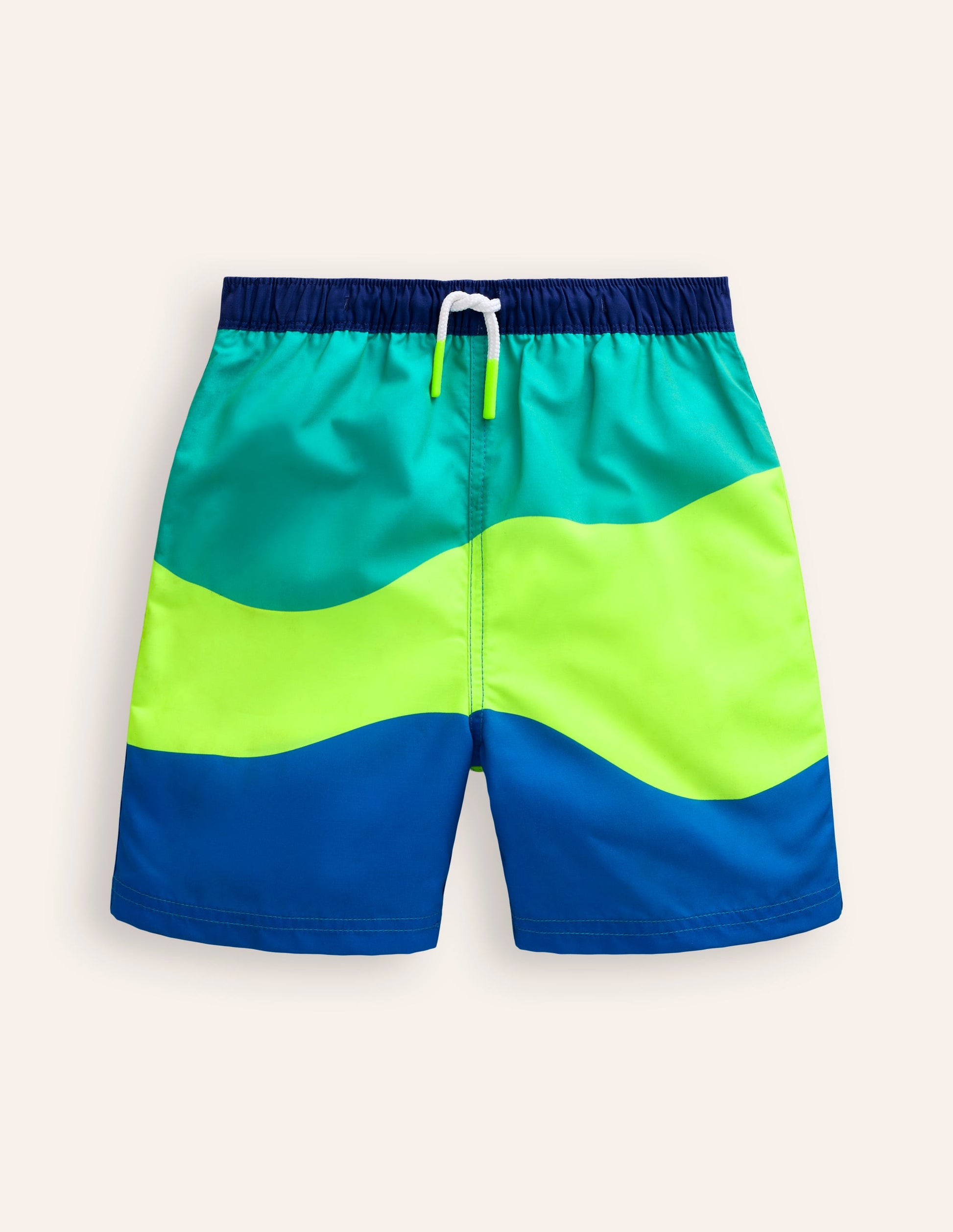 Swim Shorts-Yellow Colourblock-1