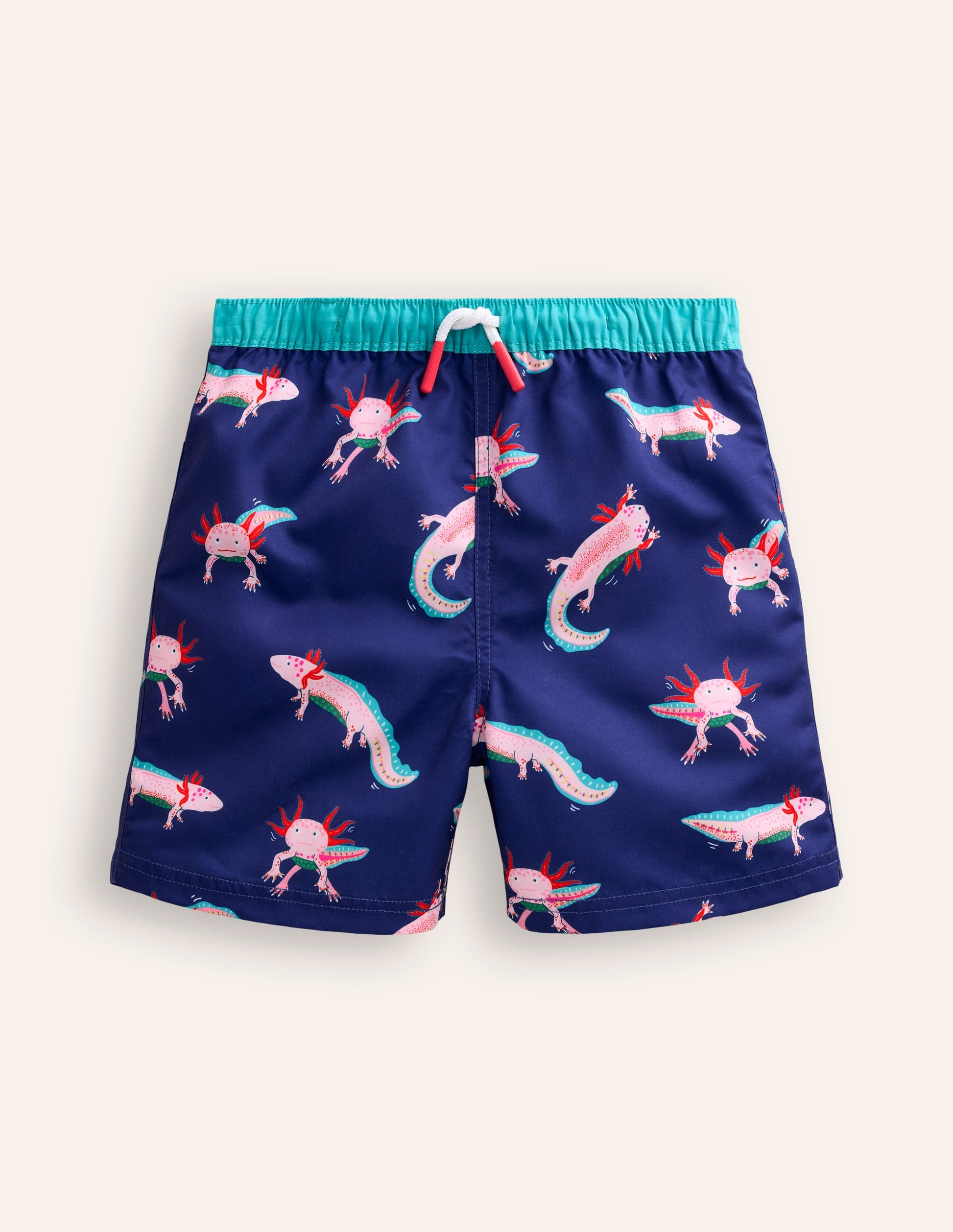 Swim Shorts-Sapphire Blue Axolotl-1