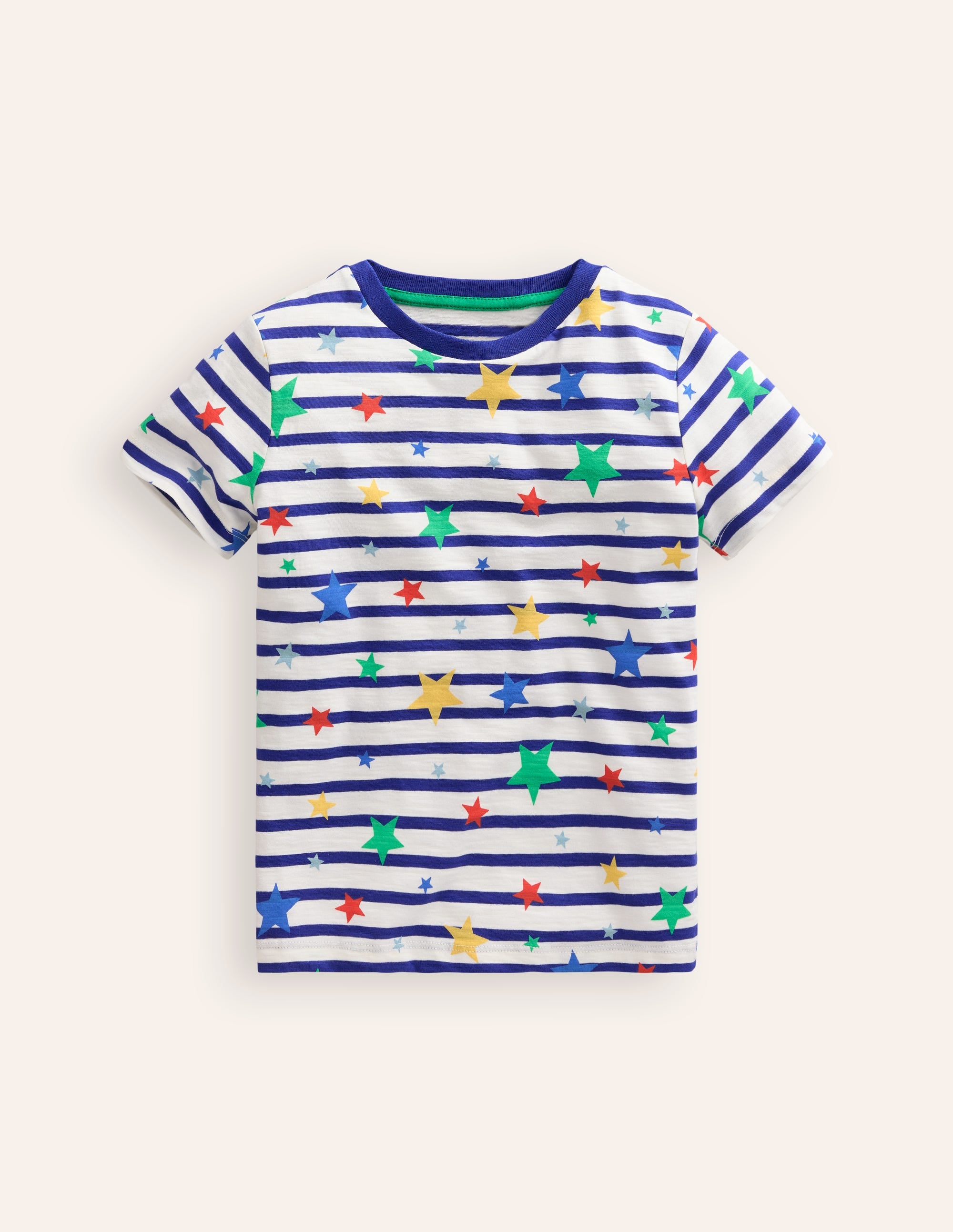All-over Printed T-Shirt-Breton Multi Star - Image 1