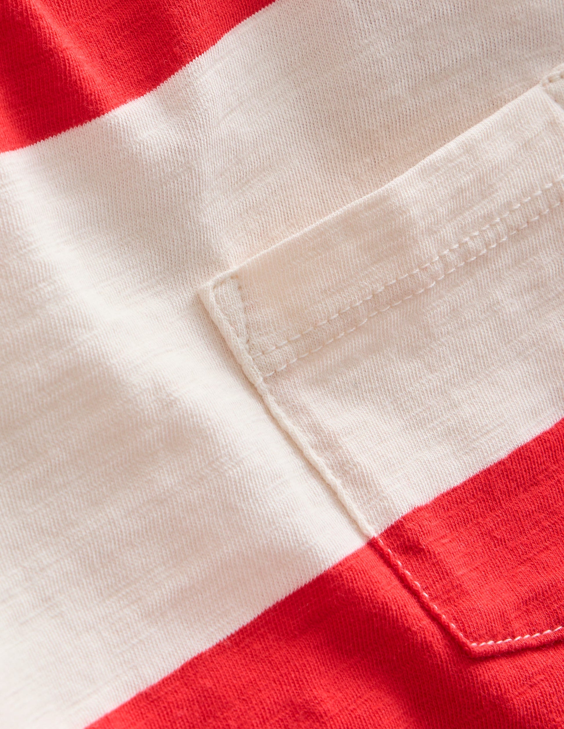 Washed Slub T-shirt-Poppy Red/ Ivory-3