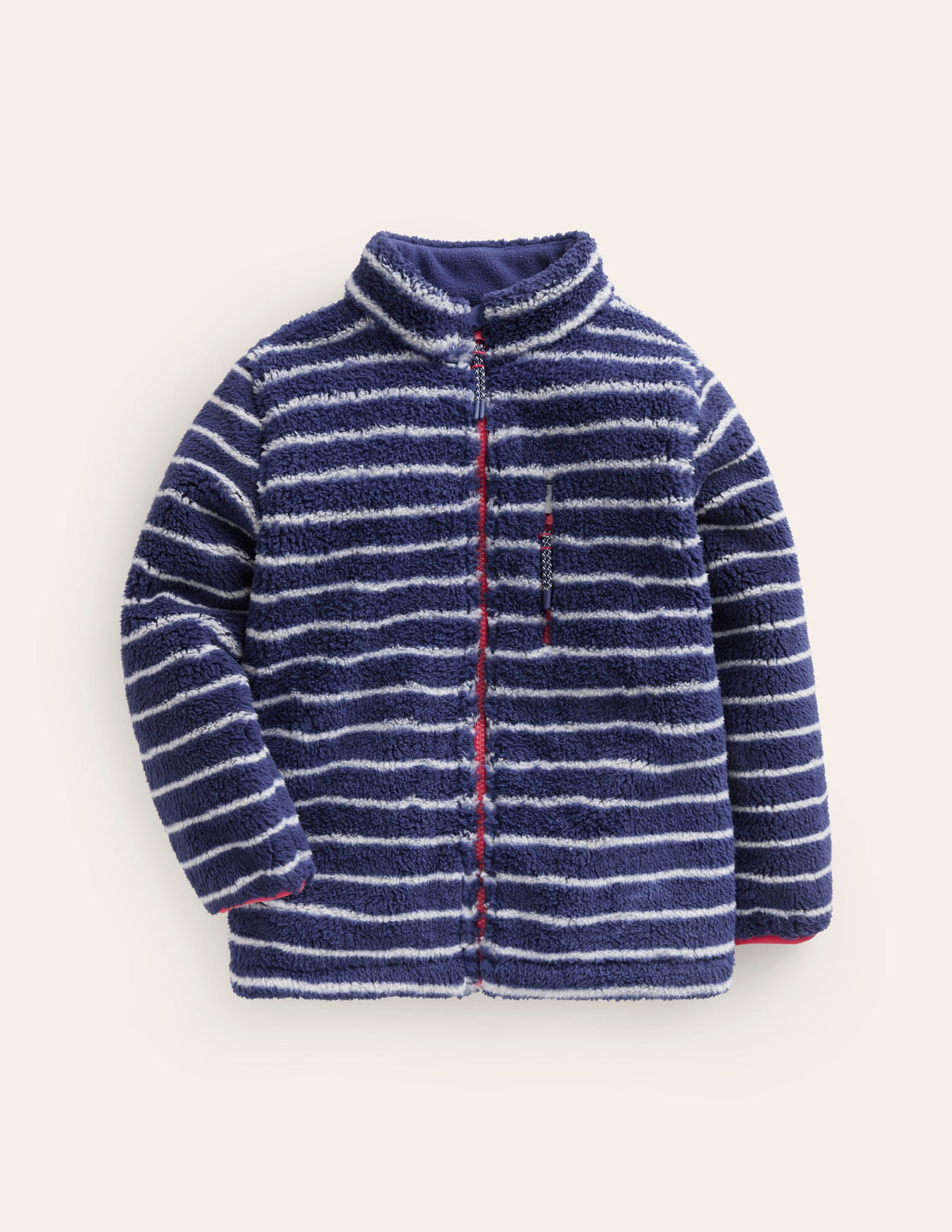 Cosy Windproof Fleece-College Navy / Ivory Stripe - Image 1