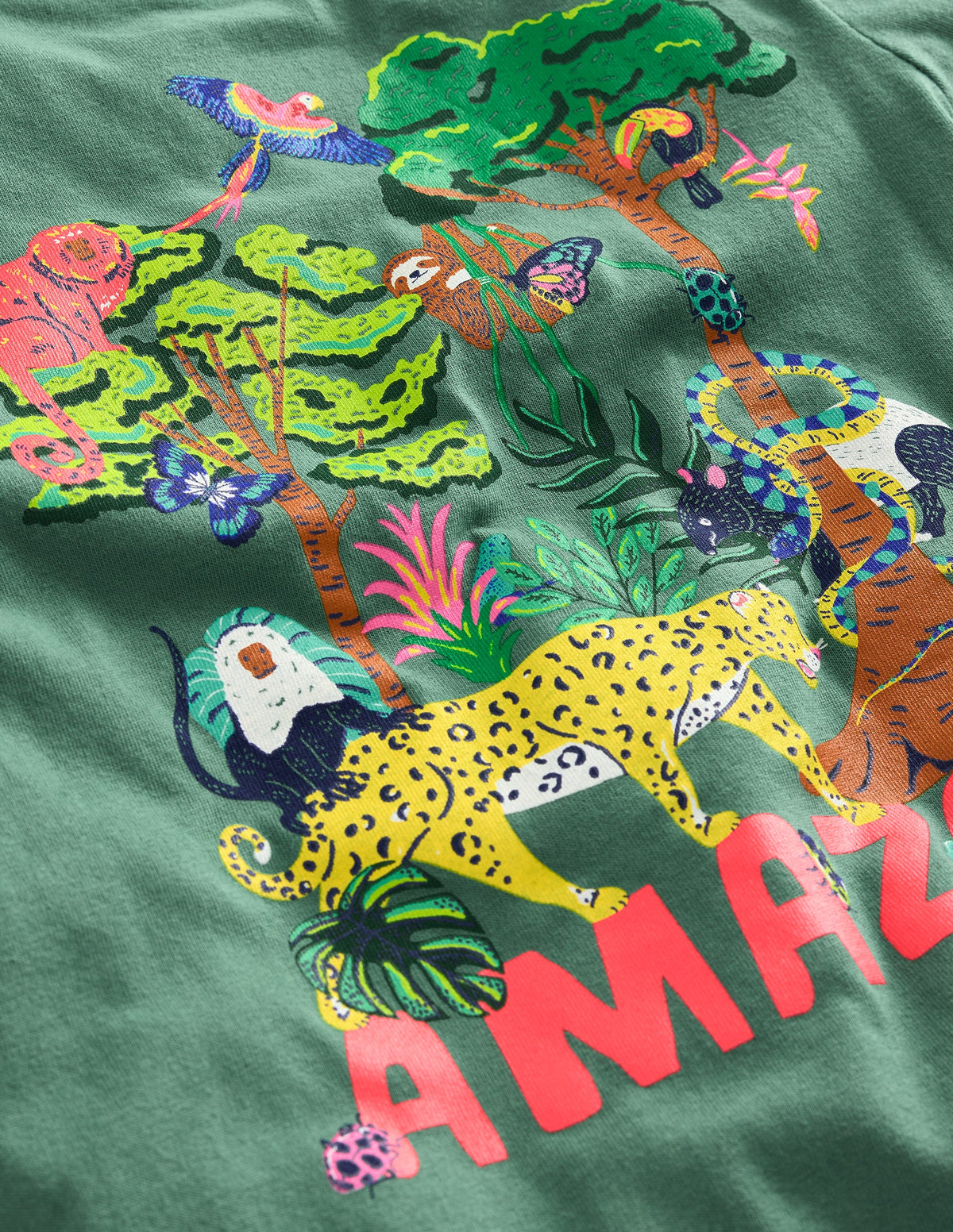Front & Back Printed T-shirt-Spruce Green Amazon - Image 3