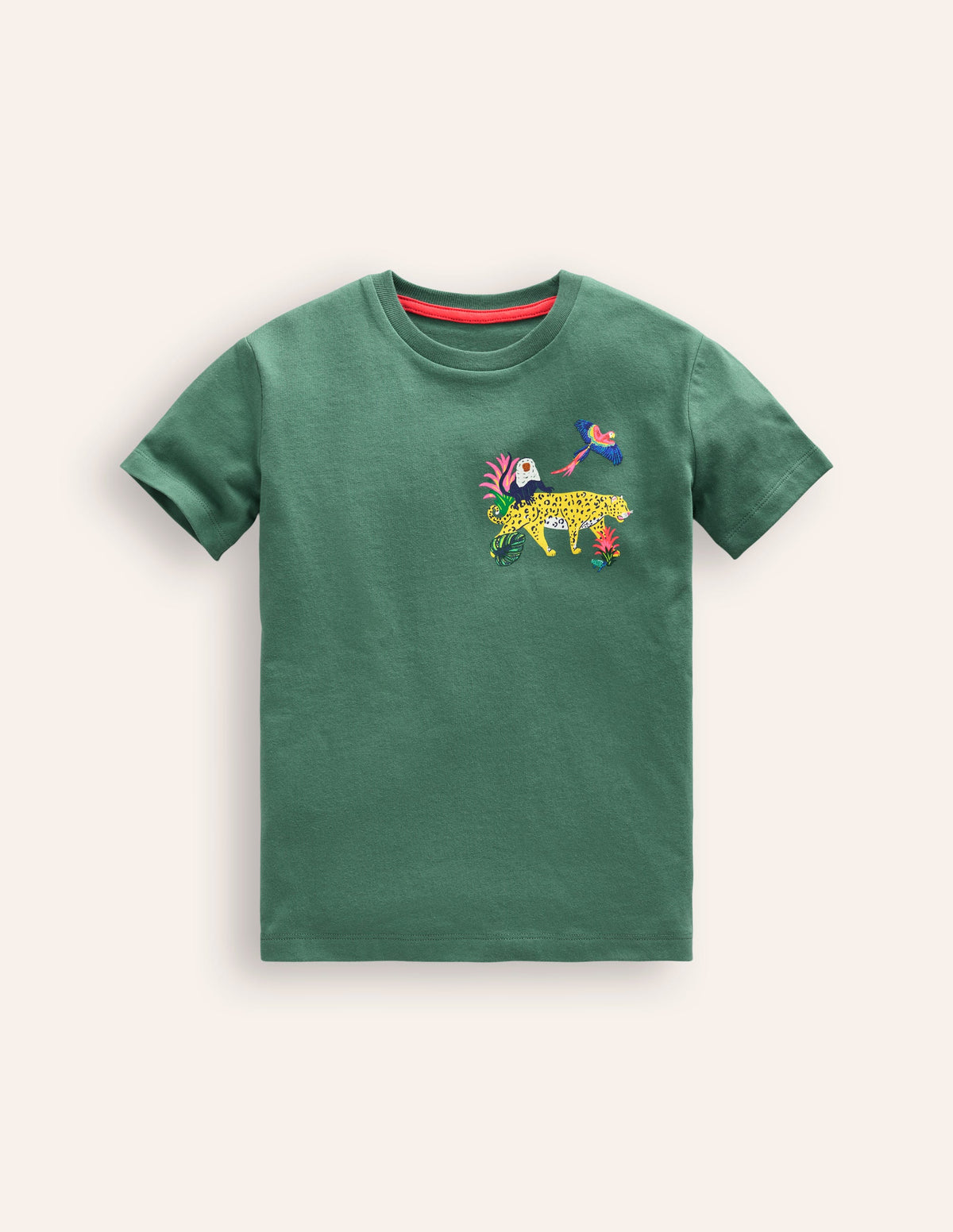 Front & Back Printed T-shirt-Spruce Green Amazon-1
