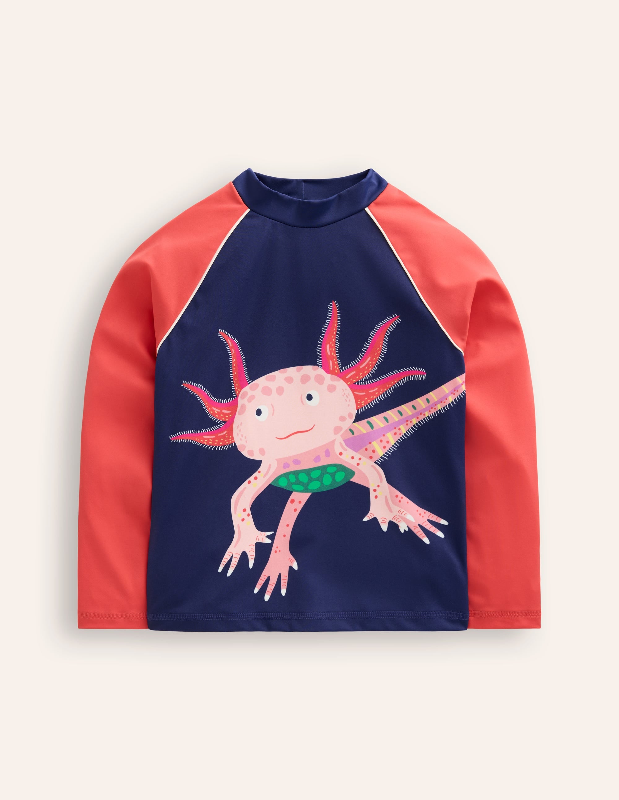 Logo Rash Vest-Sapphire Blue/ Jam Red Axolotl - Image 1