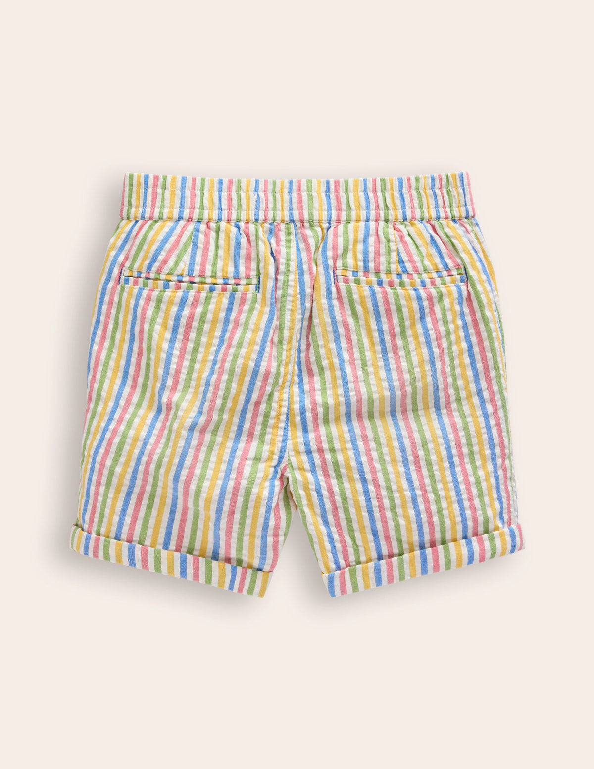 Smart Roll Up Shorts-Multistripe-2