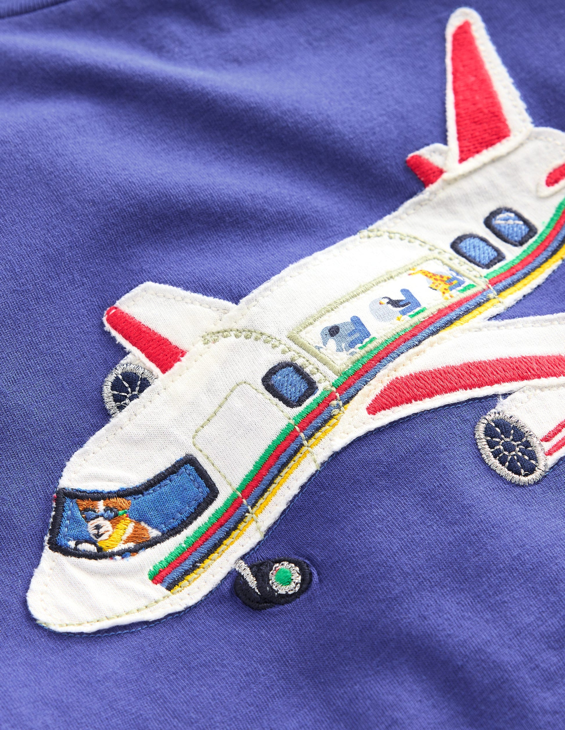 Appliqué Plane T-shirt-Blue Heron Aeroplane-3
