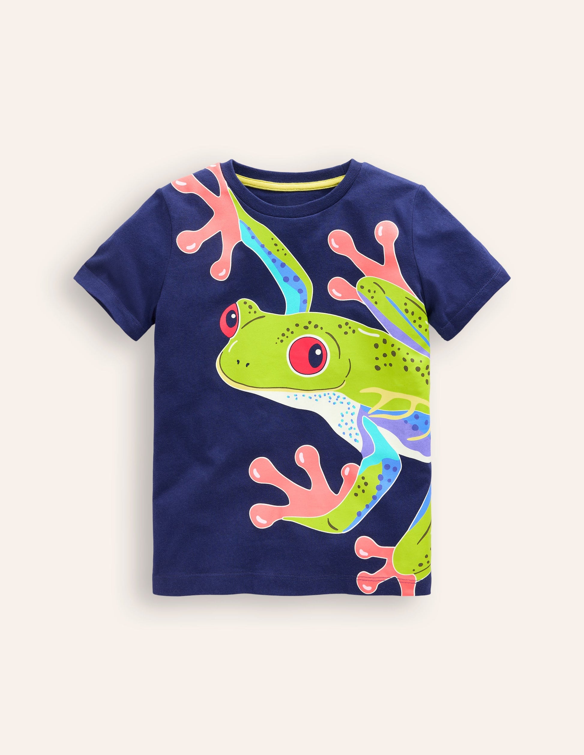 Glow-in-the-dark Frog T-shirt-College Navy Frog-1