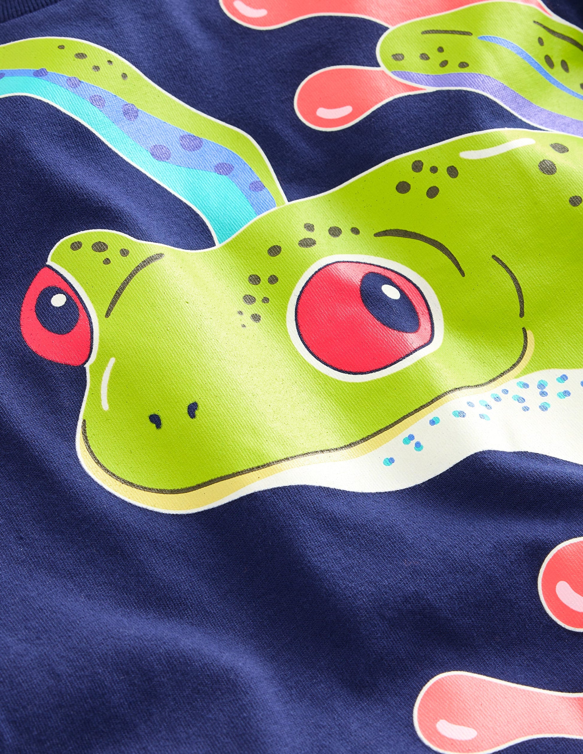 Glow-in-the-dark Frog T-shirt-College Navy Frog-3