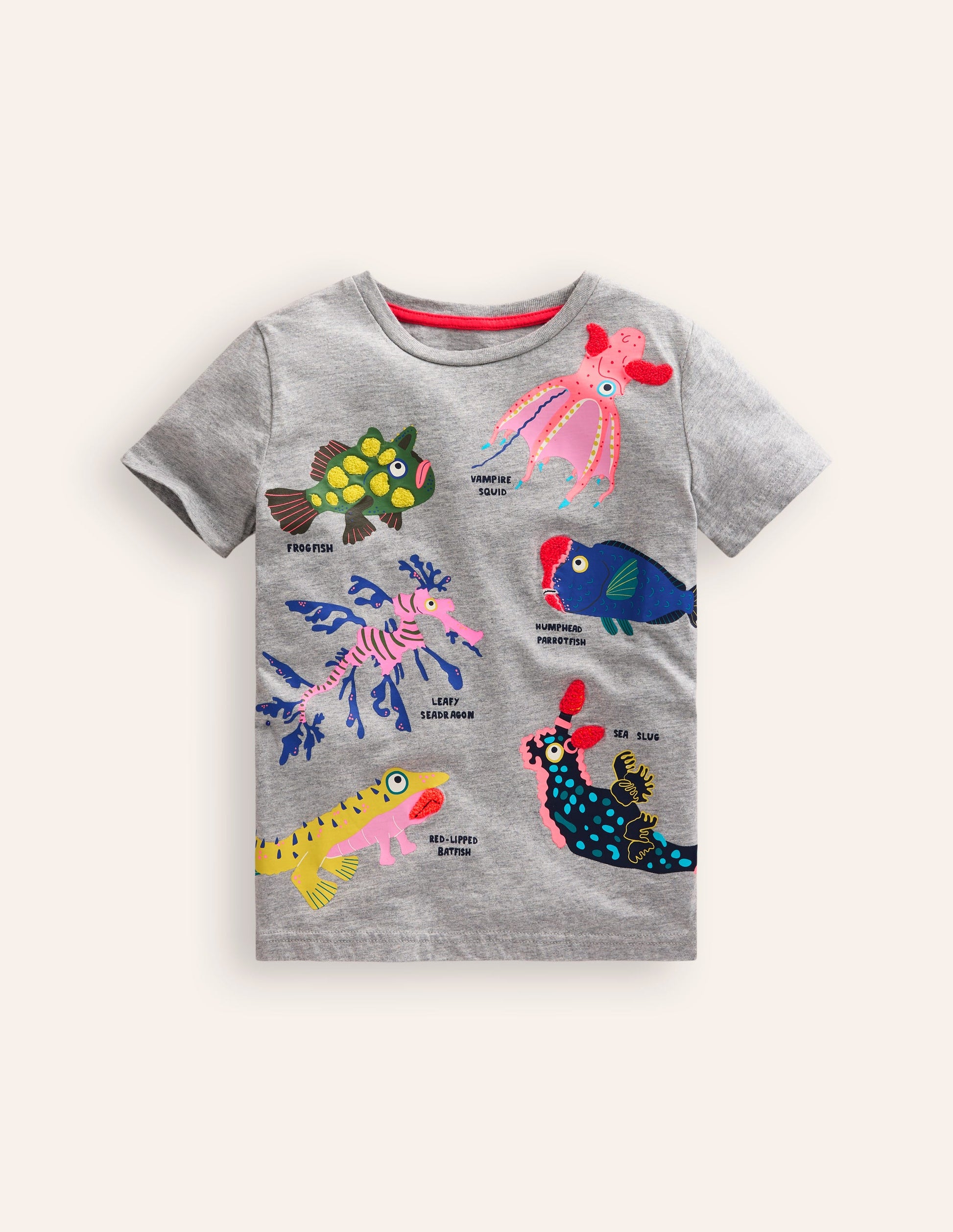 Weird & Wonderful Fish T-shirt-Grey Marl Weird Fish-1