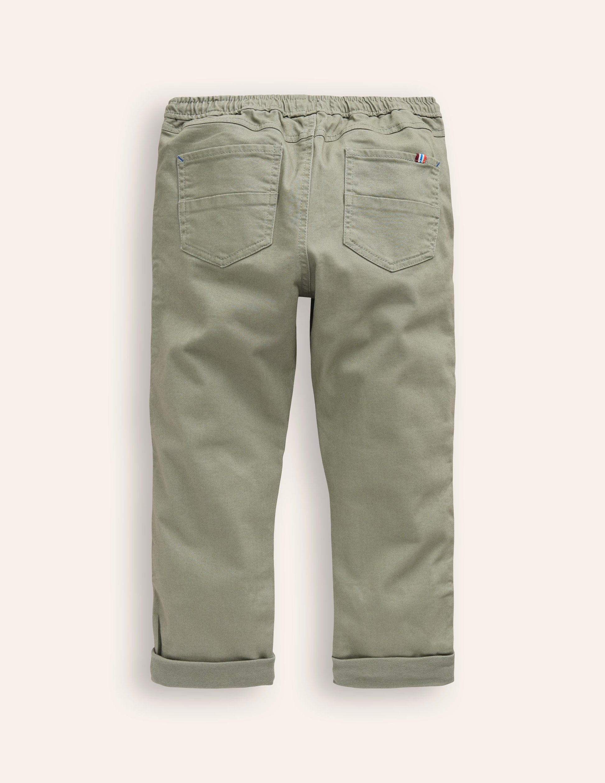Relaxed Slim Pull-on Trousers-Pottery Green-2