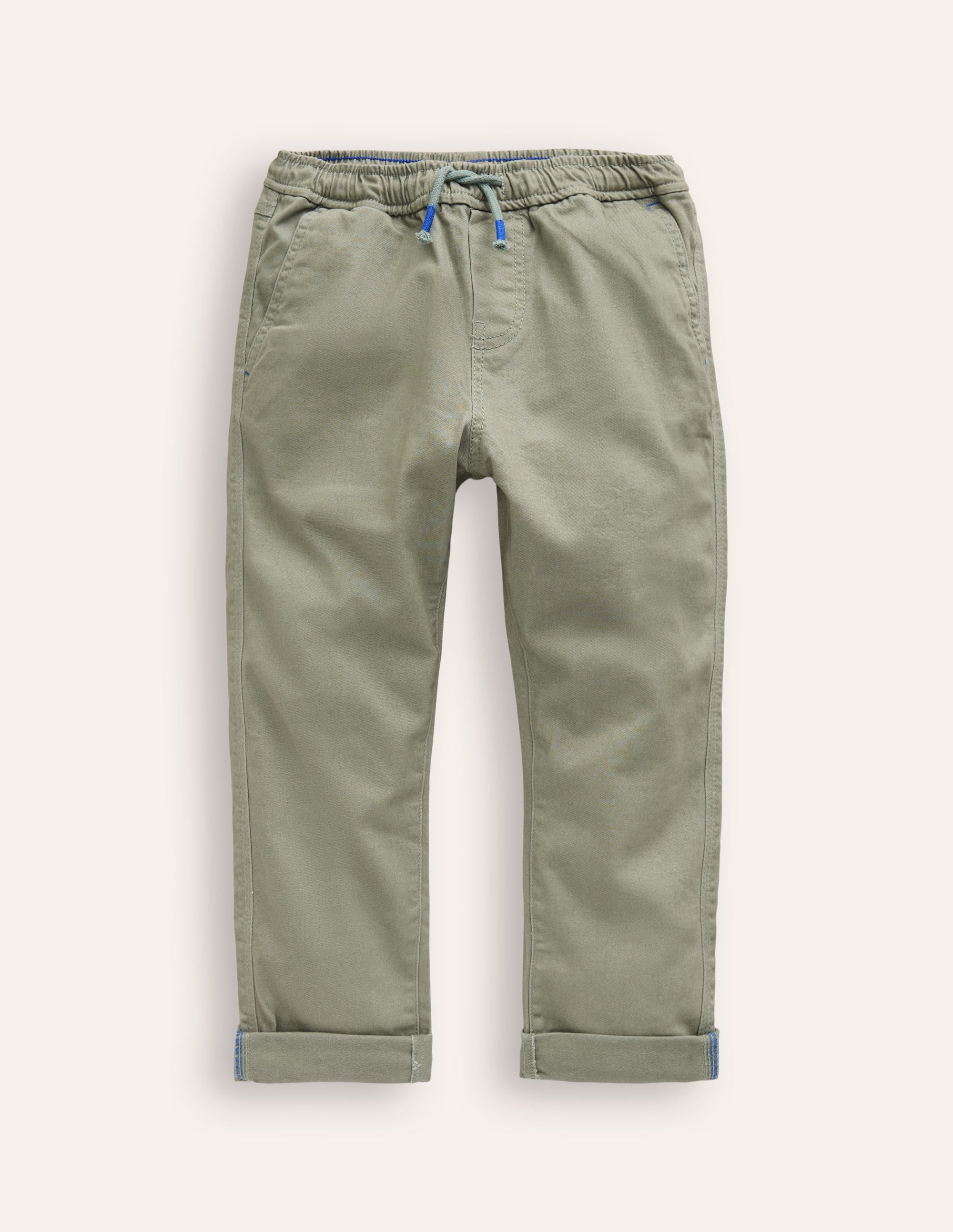 Relaxed Slim Pull-on Trousers-Pottery Green - Image 1