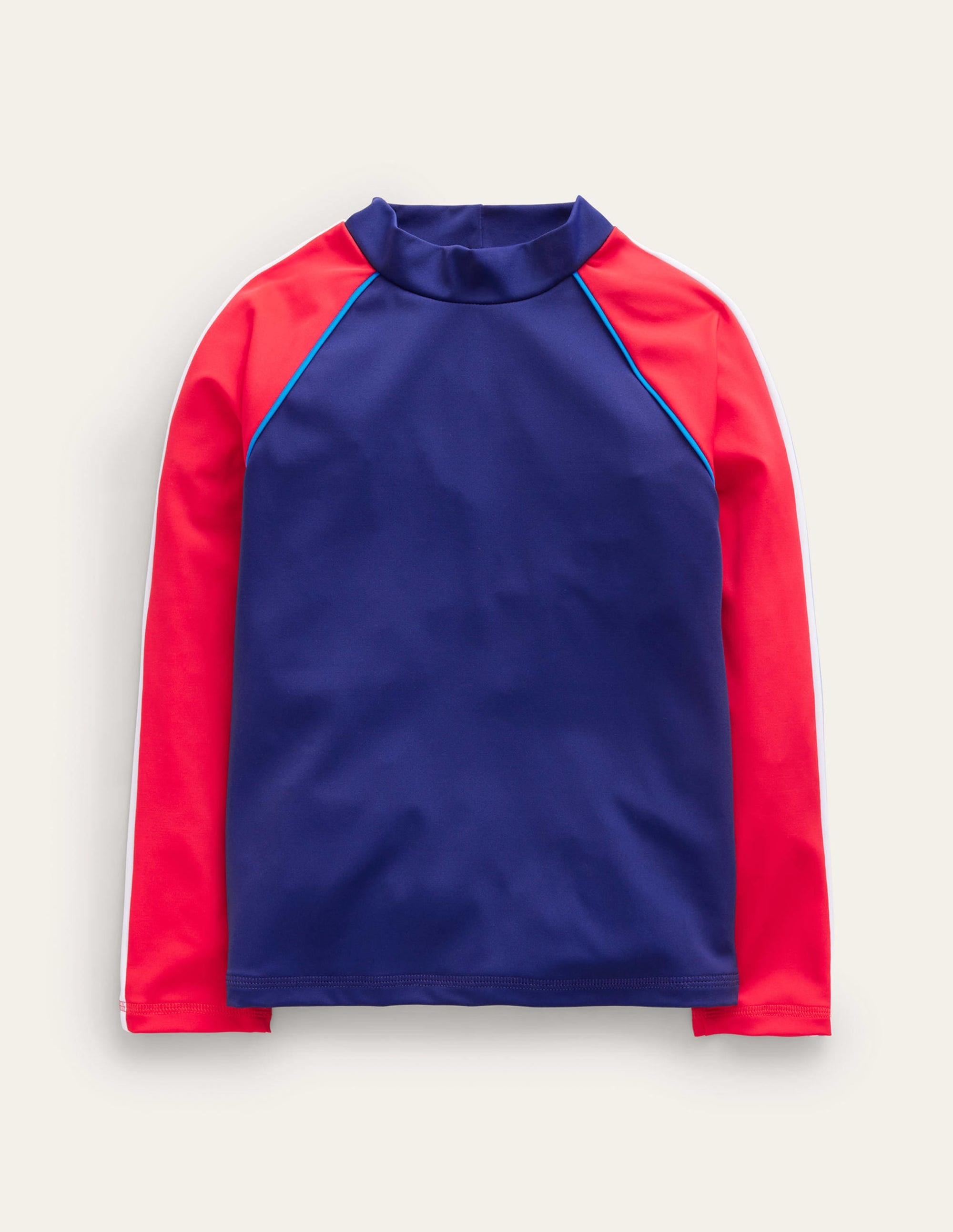 Rash Vest-Poppy Red and College Navy - Image 1