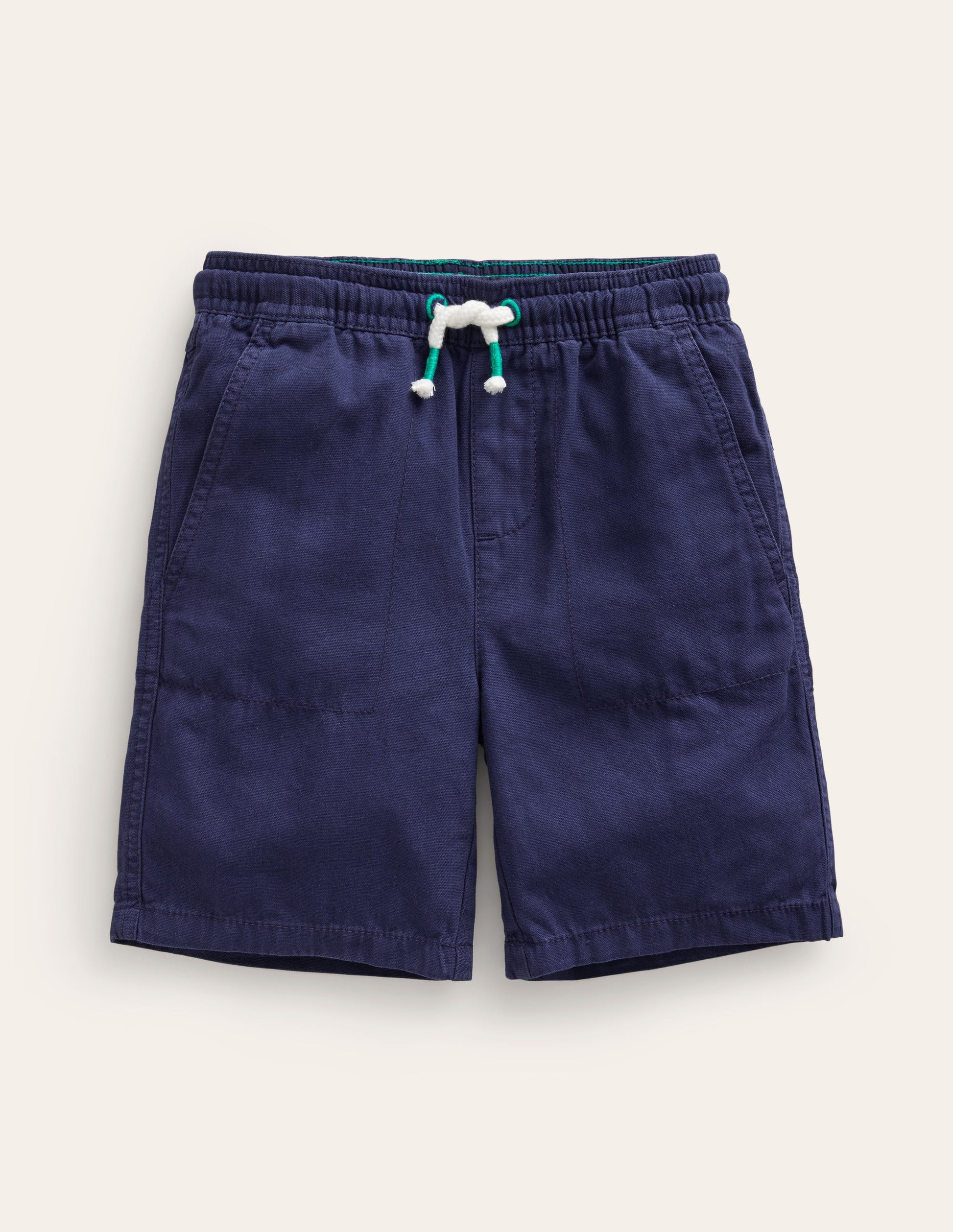 Pull-on Drawstring Shorts-College Navy-1
