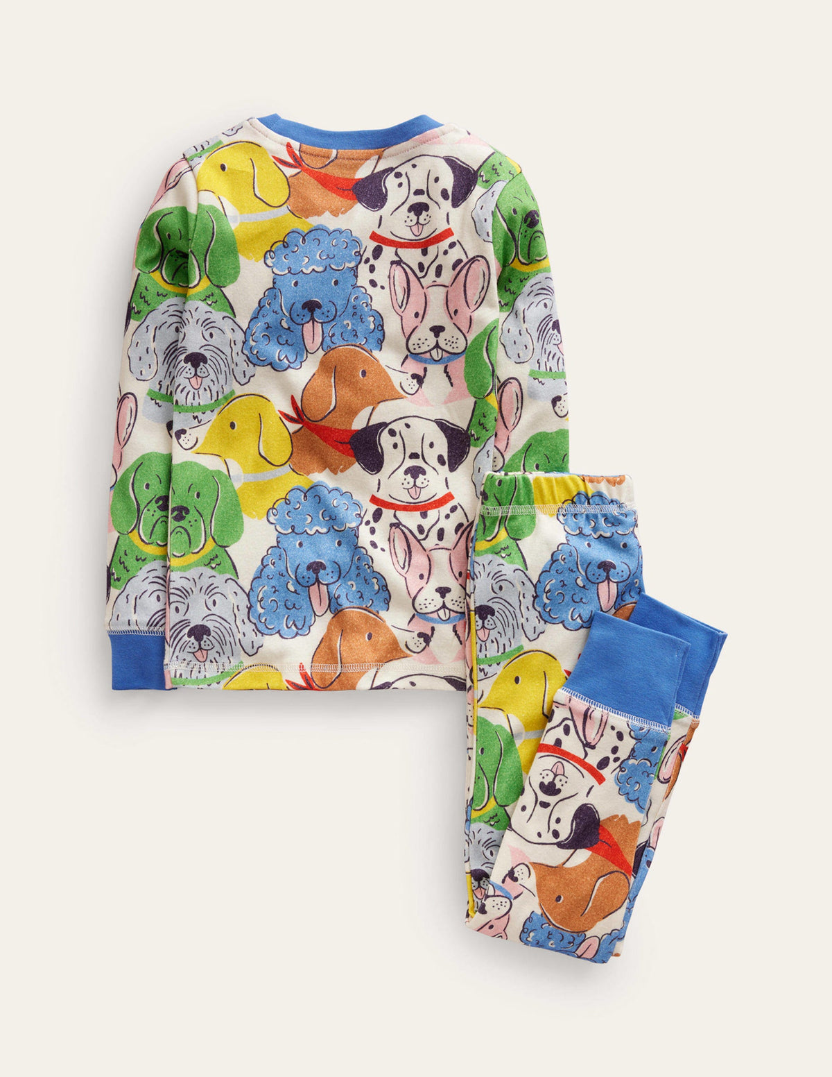 Snug Single Long John Pyjamas-Multi Dogs - Image 2
