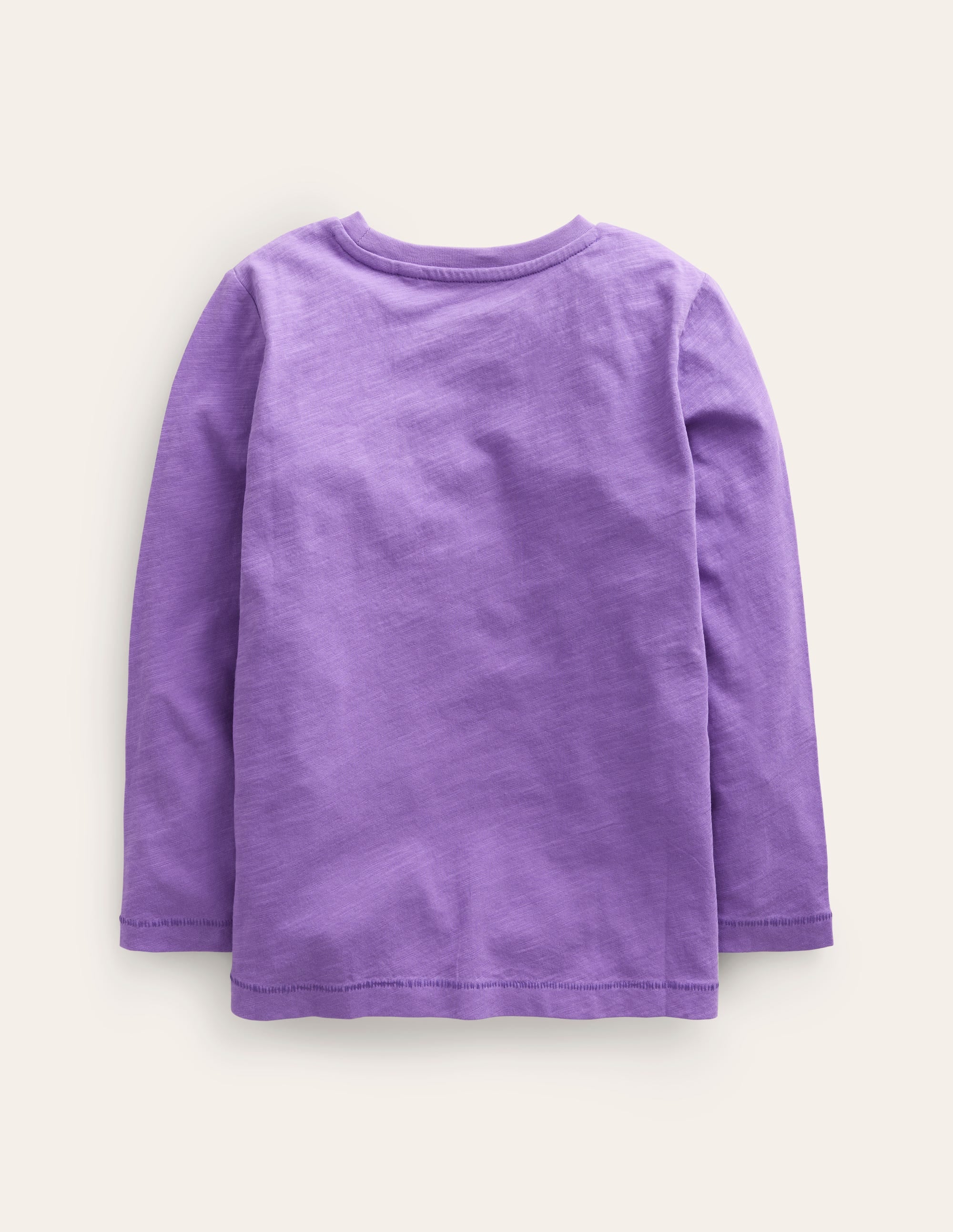 Long-sleeved Washed T-shirt-Crocus Purple - Image 2