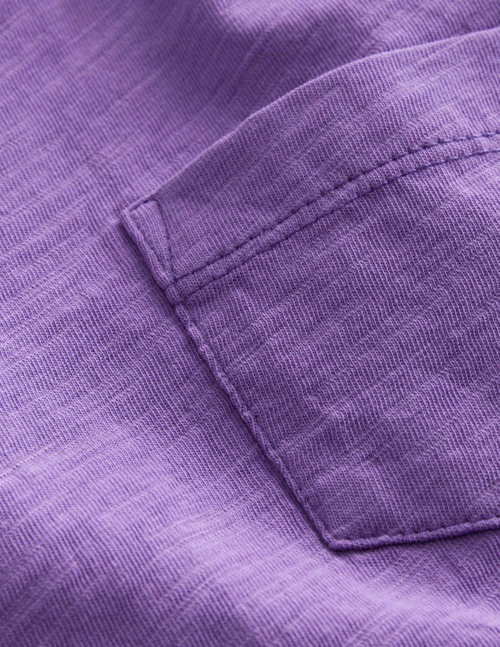 Long-sleeved Washed T-shirt-Crocus Purple-3