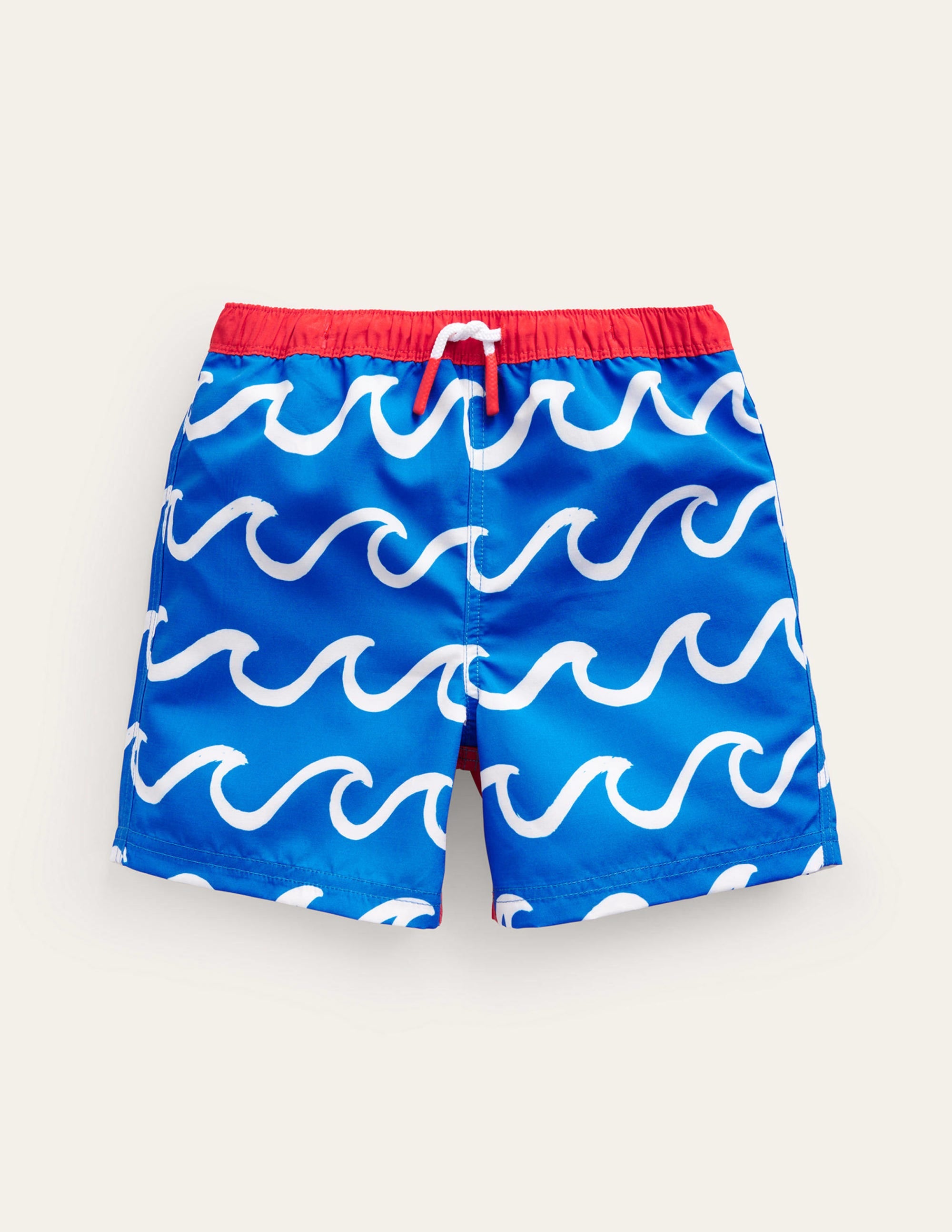 Swim Shorts-Greek Blue Shark Wave - Image 1