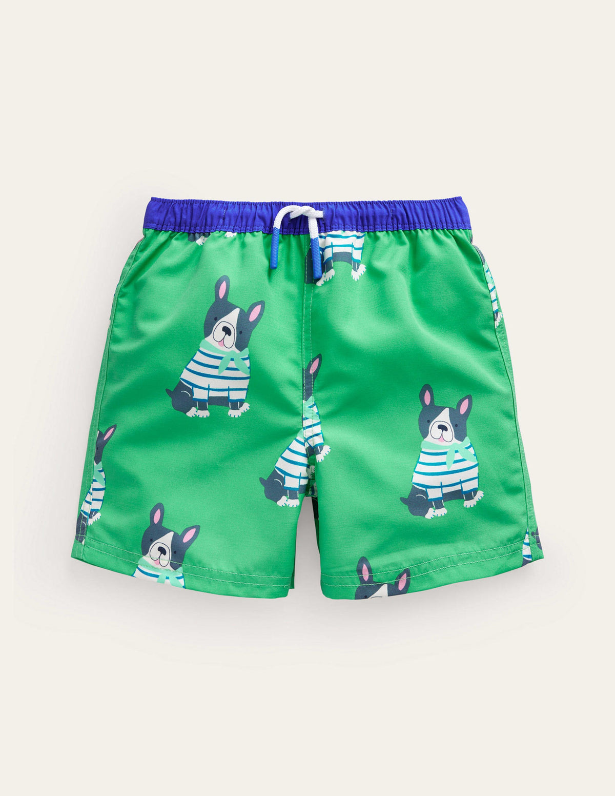 Swim Shorts-Pea Green Dogs - Image 1