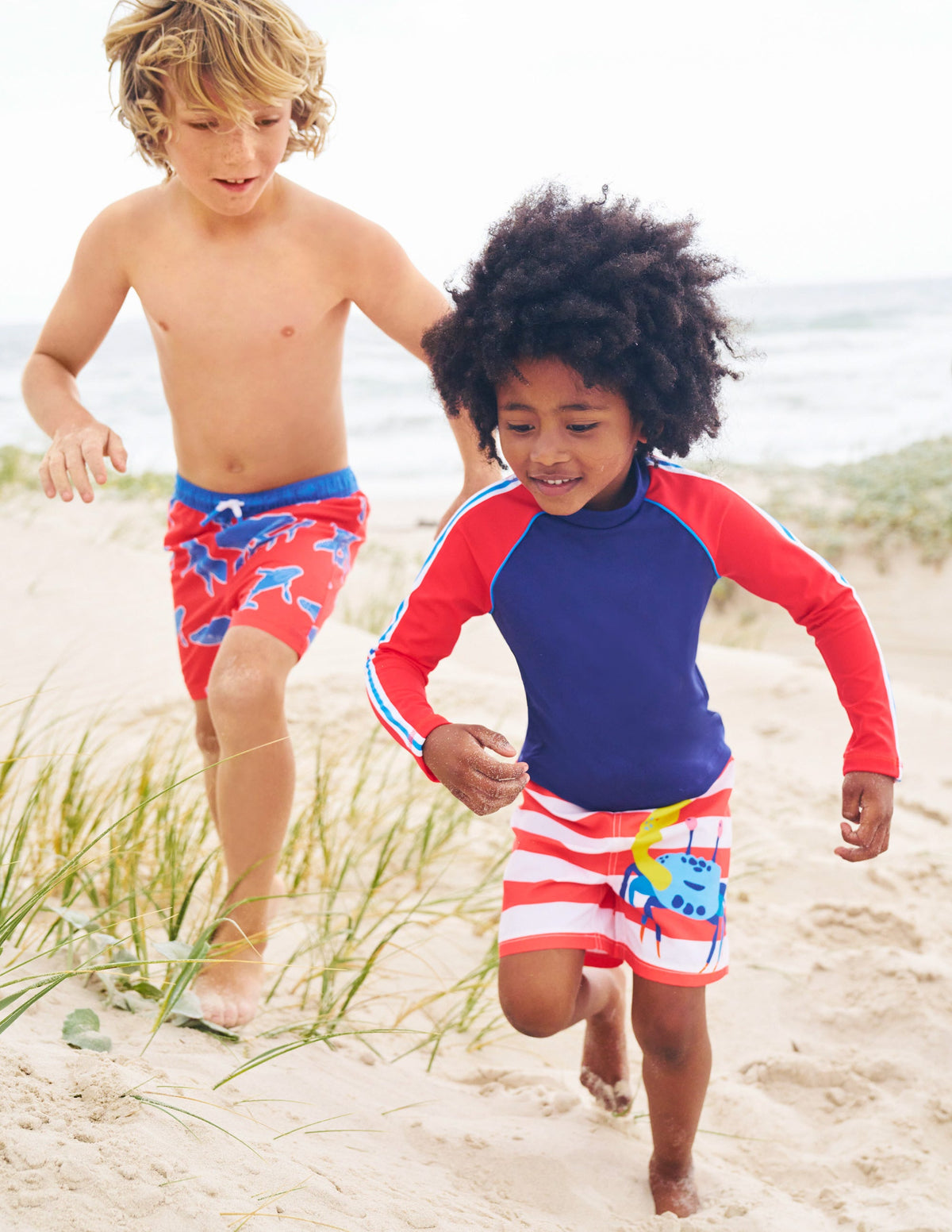 Swim Shorts-Red and White Crab - Image 4