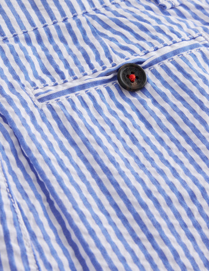 Seersucker Shorts-Vintage Blue / Ivory Stripe-3