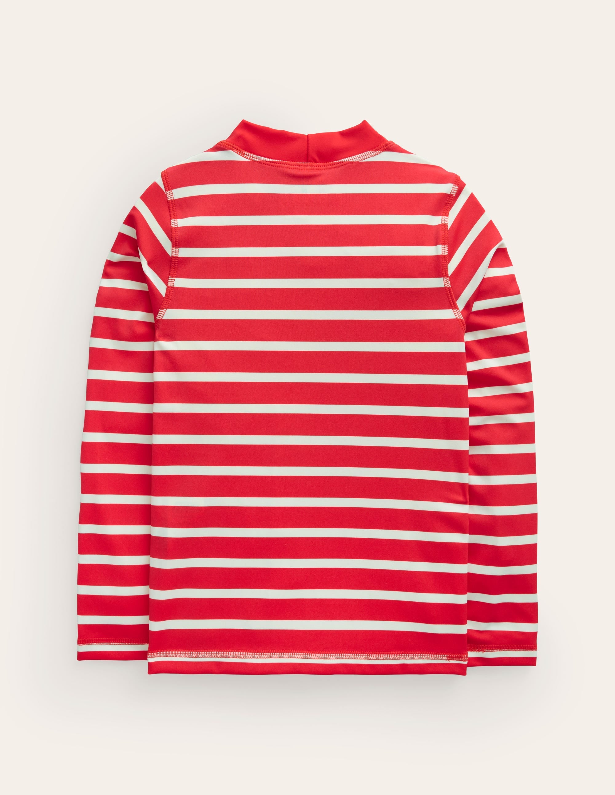 Breton Rash Vest-Red/ Ivory Stripe - Image 2