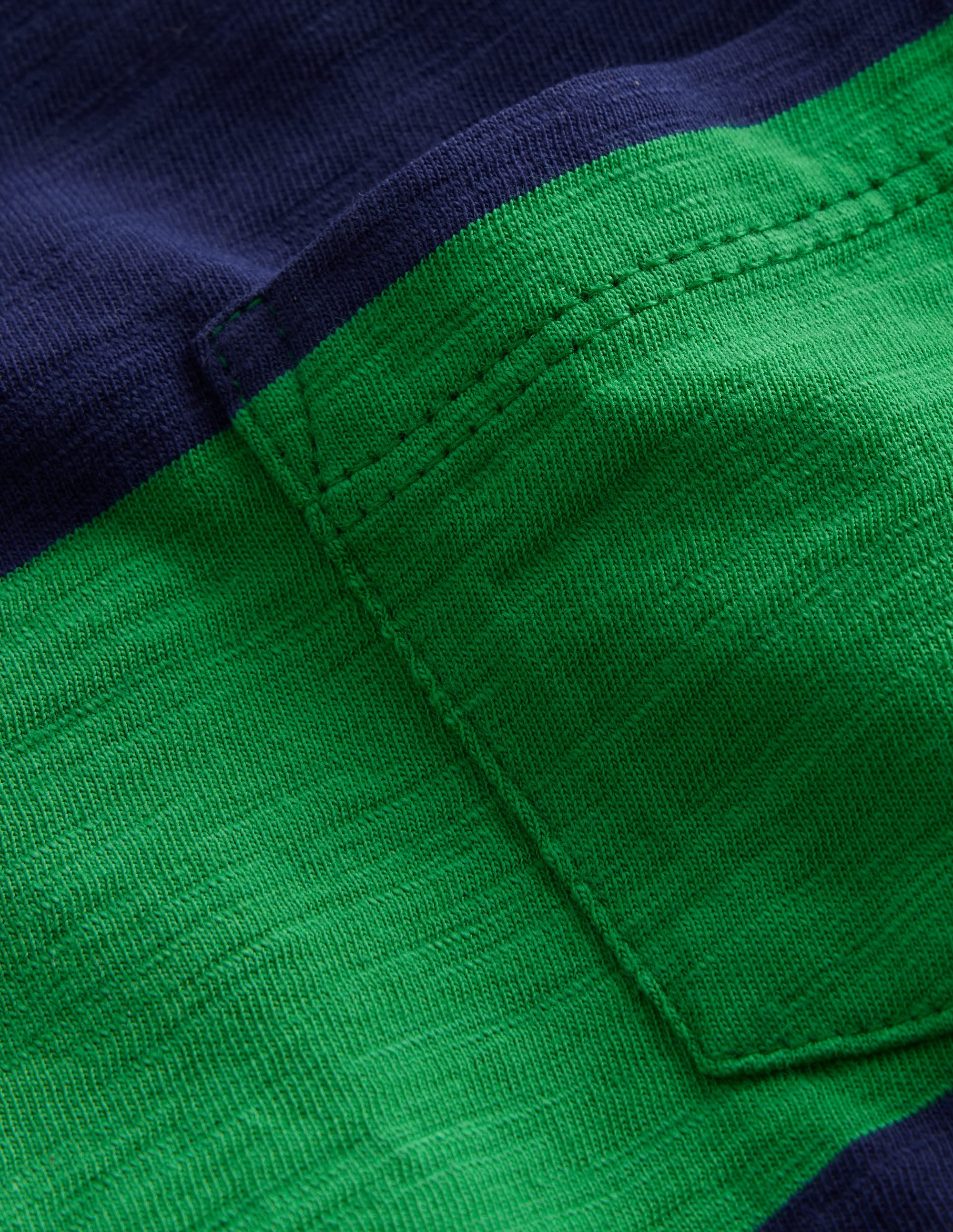 Washed Slub T-shirt-Runner Bean/College Navy - Image 3