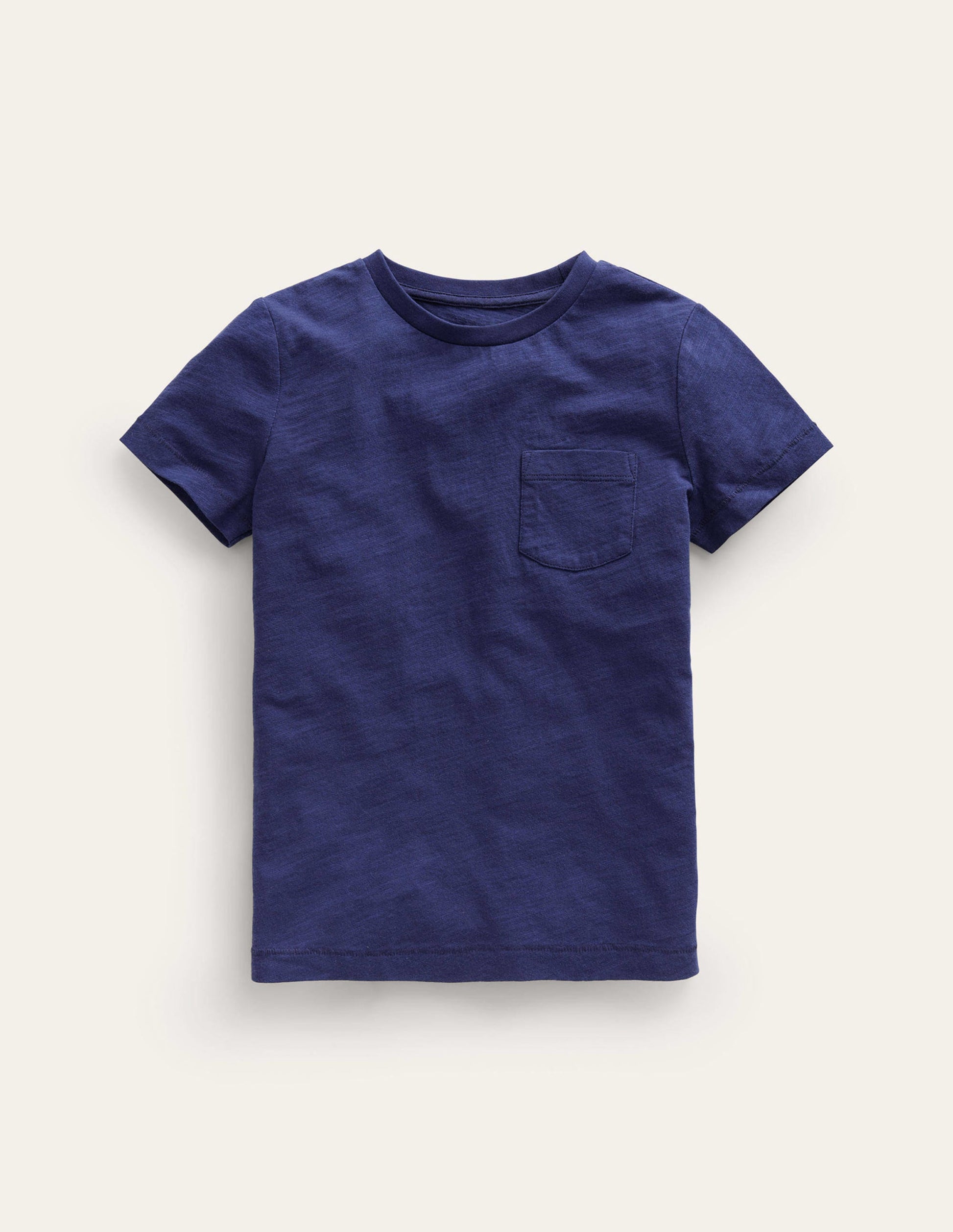 Washed Slub T-shirt-College Navy-1