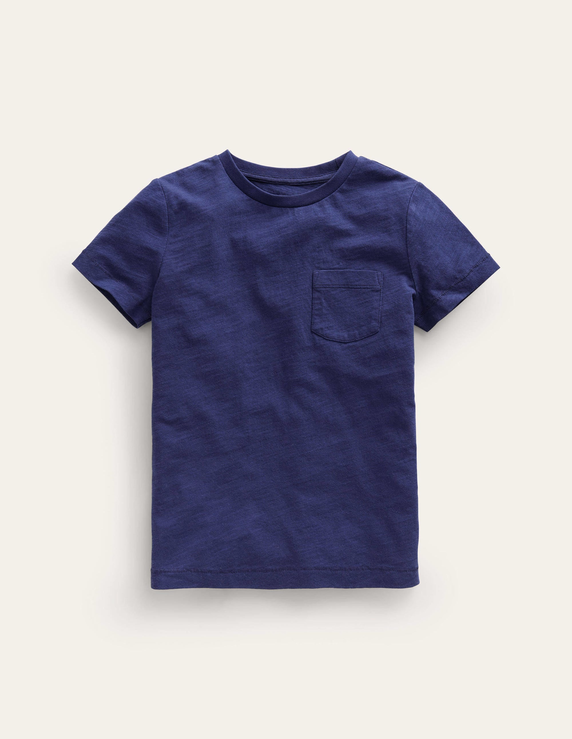 Washed Slub T-shirt-College Navy - Image 1